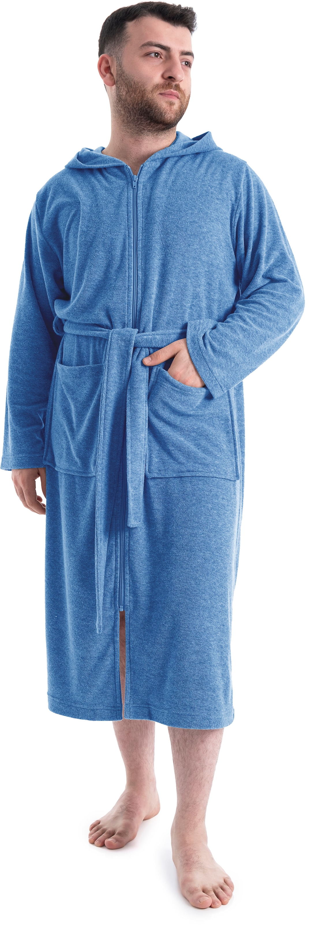 my home Herrenbademantel "Nela, ideal für Sauna & Spa, Hotelbademantel, Mor günstig online kaufen