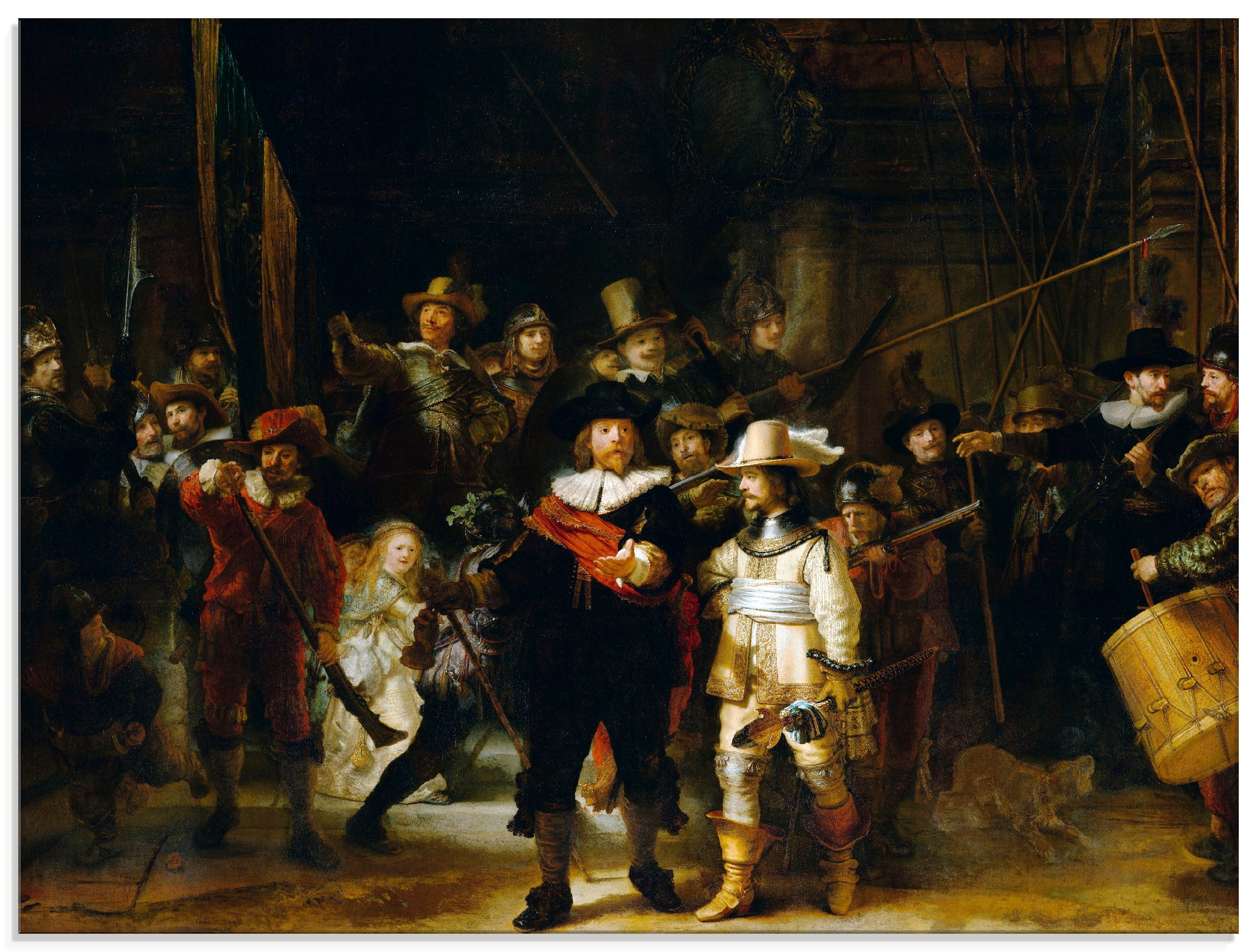 Artland Glasbild "Die Nachtwache. 1642", Porträts, (1 St.), in verschiedene günstig online kaufen