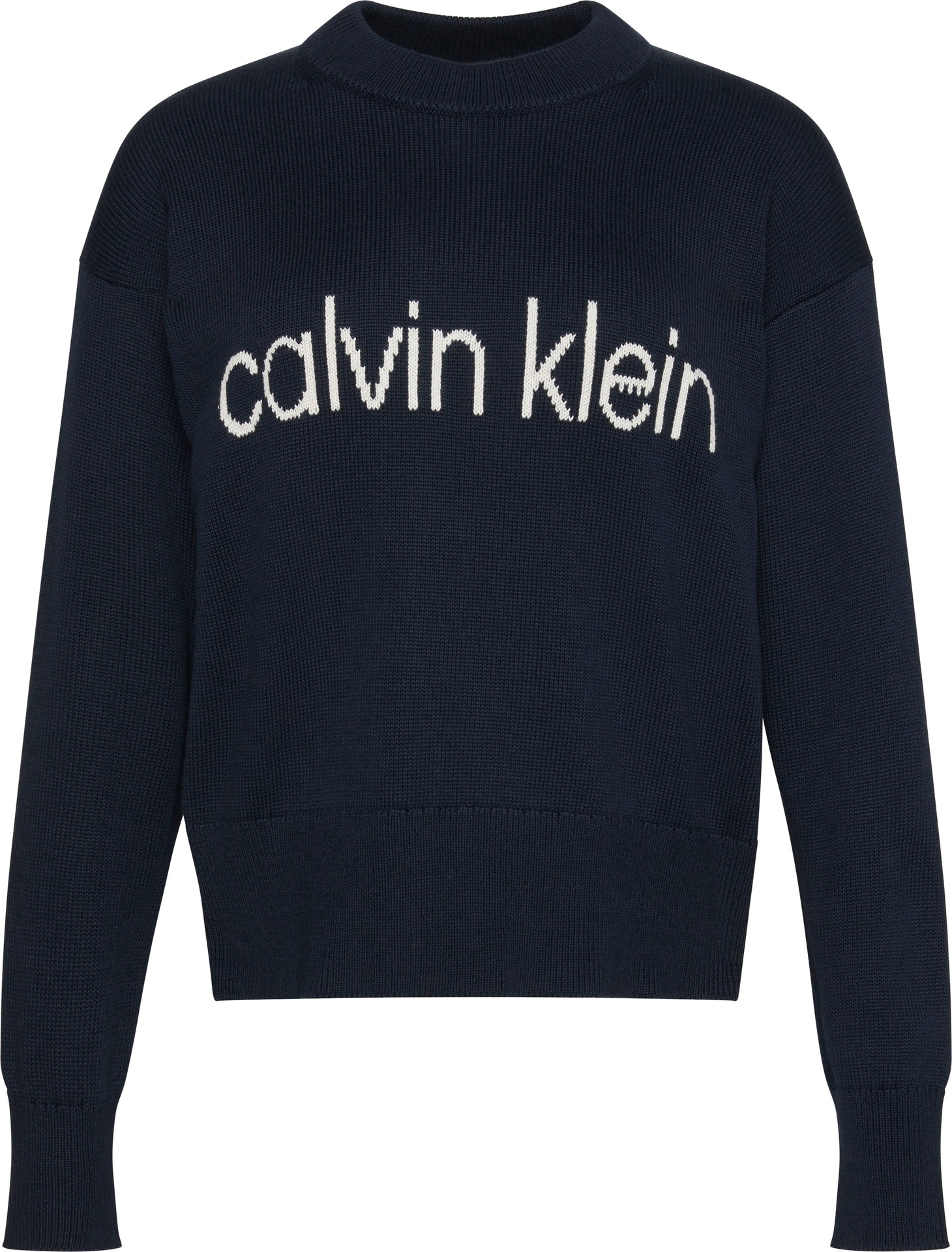 Calvin Klein Jeans Strickpullover »Cotton Graphic Pullover«, Mit Rundhalsausschnitt