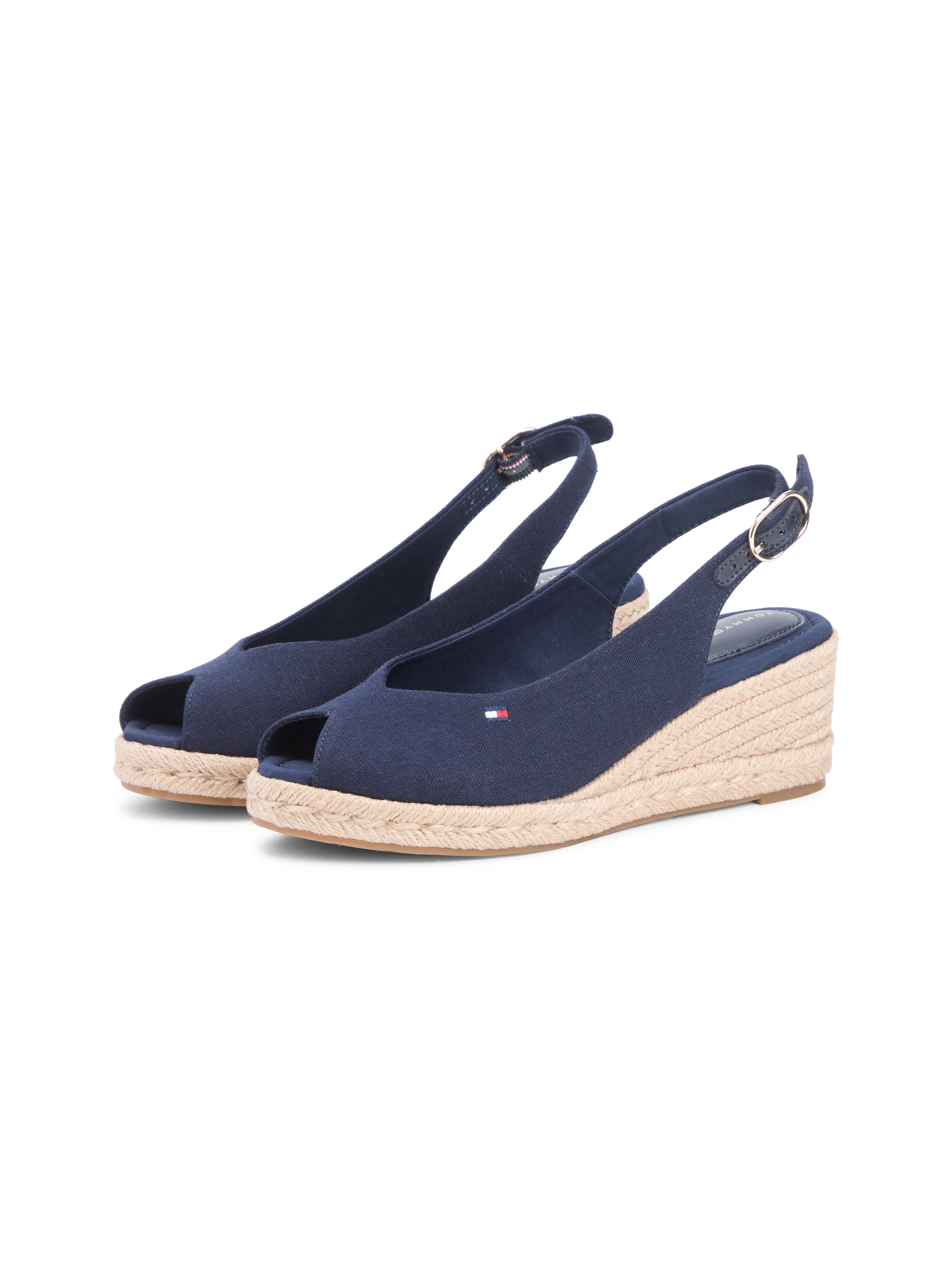 Tommy Hilfiger Keilsandalette "MID WEDGE ESPAD SLINGBACK" Sommerschuh, Riem günstig online kaufen