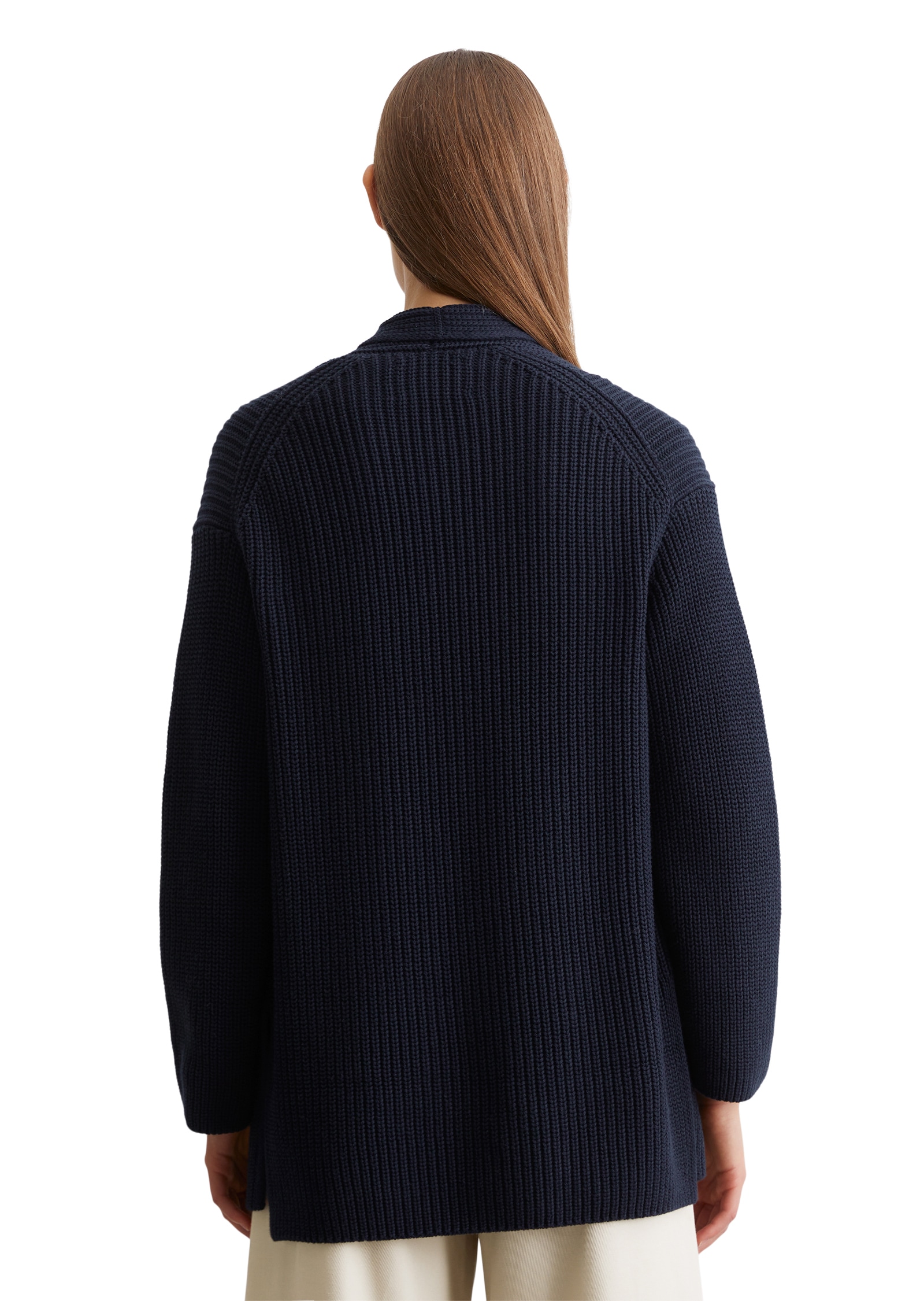 Marc O'Polo Cardigan, ohne Verschluss, mit dezent verlängertem Rückenteil