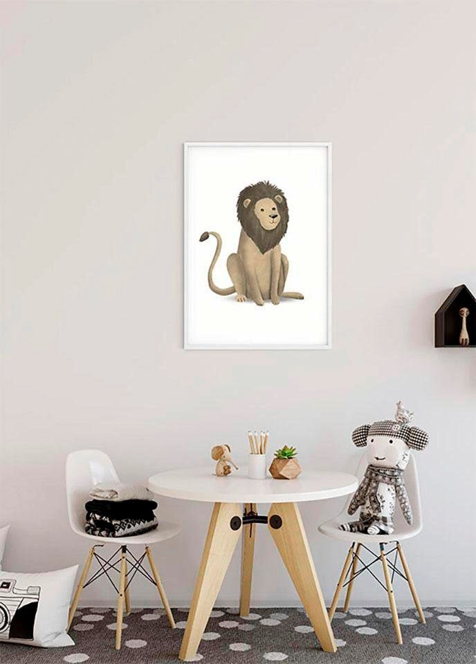 Komar Bild »Cute Animal Lion« Tiere 1 Stk. tlg. Wandbild zur Dekoration - ohne Rahmen