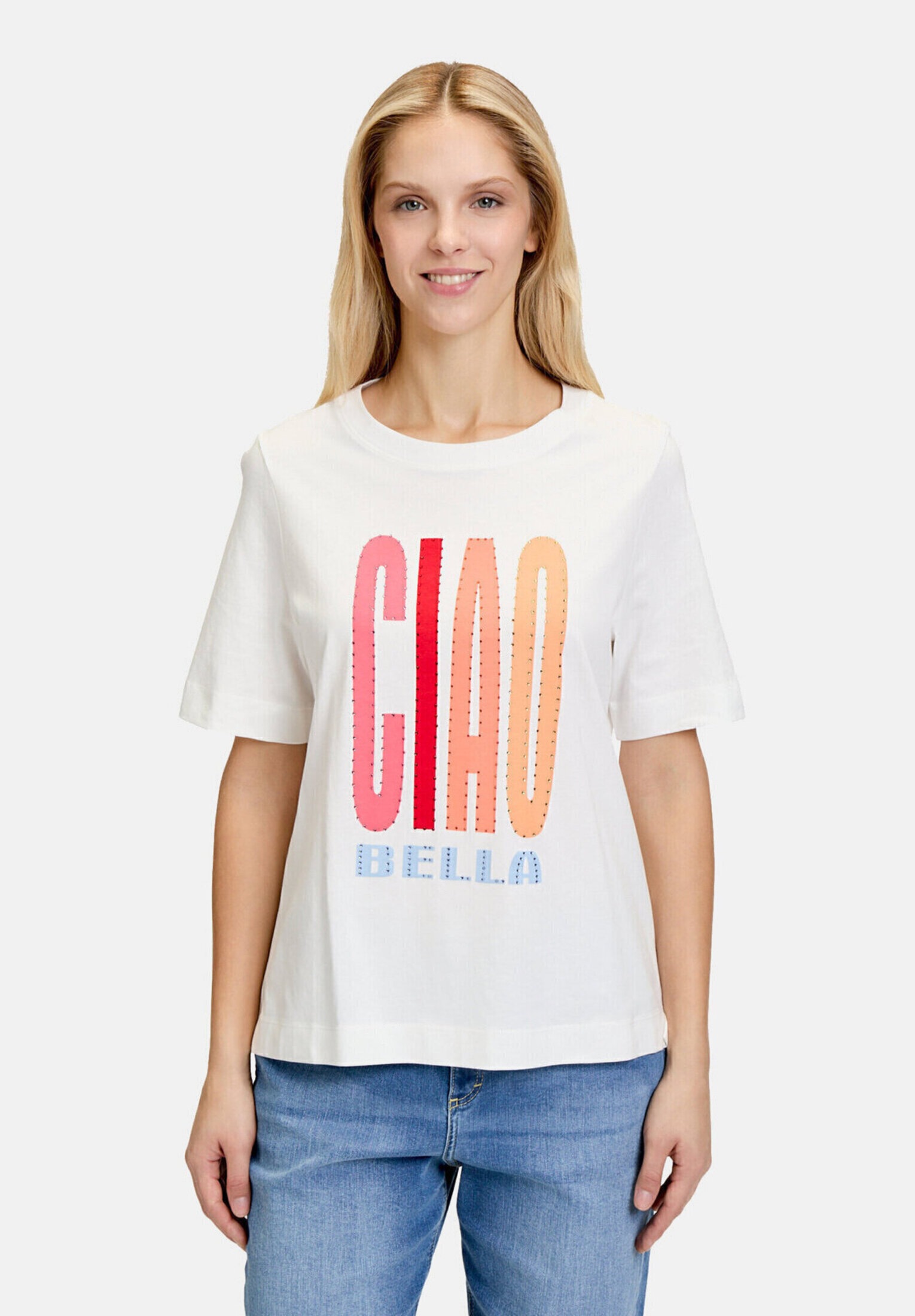 Cartoon Kurzarmshirt »Damen mit Rundhalsausschnitt« 1 Stk. Hotfix
