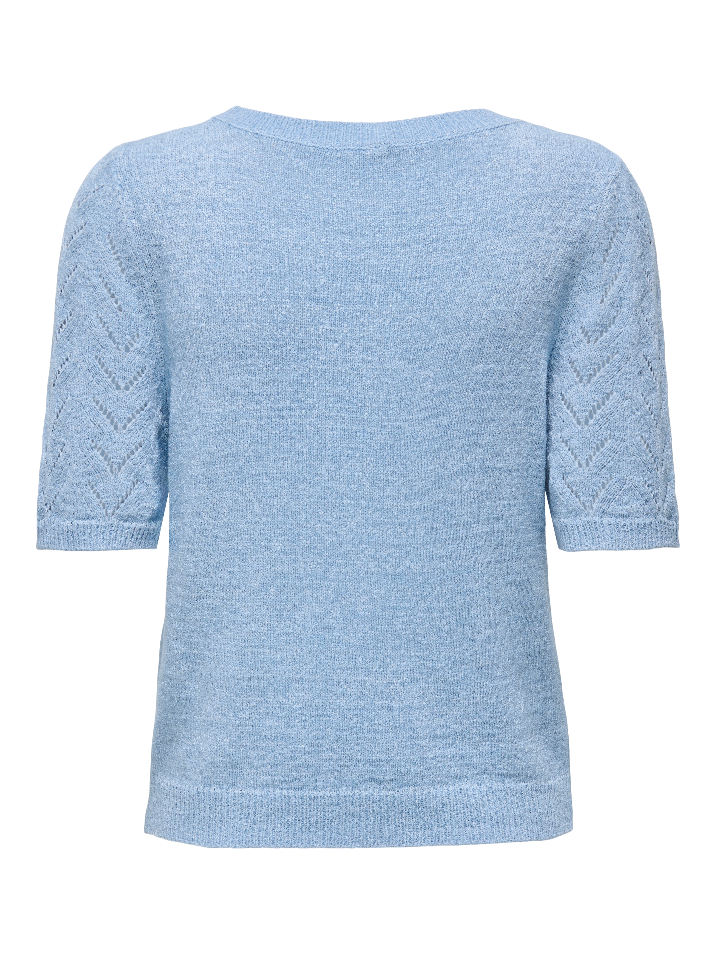 ONLY Kurzarmpullover »ONLSUNNY SS O-NECK KNT« Kunstfaser, regular fit, Rundhals