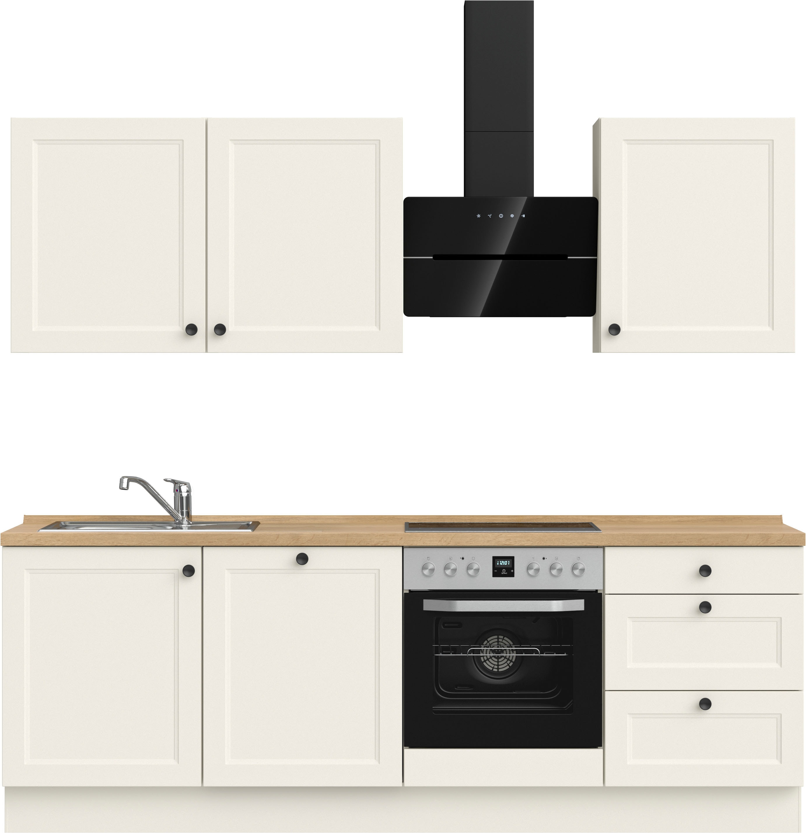 nobilia 1100000002199 ""Cascada II", NEU: individuell anpassbar mit gratis Profi-Beratung" vormontiert, Breite 240 cm, Ausrichtung wählbar, wahlw. mit E-Geräten