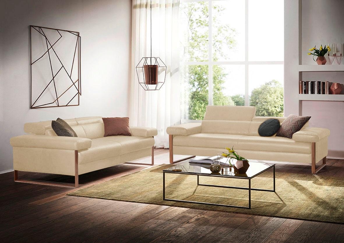 W.SCHILLIG 2-Sitzer »finn«, German Design Award 2016, Fußgestell Nussbaum natur, Breite 210 cm