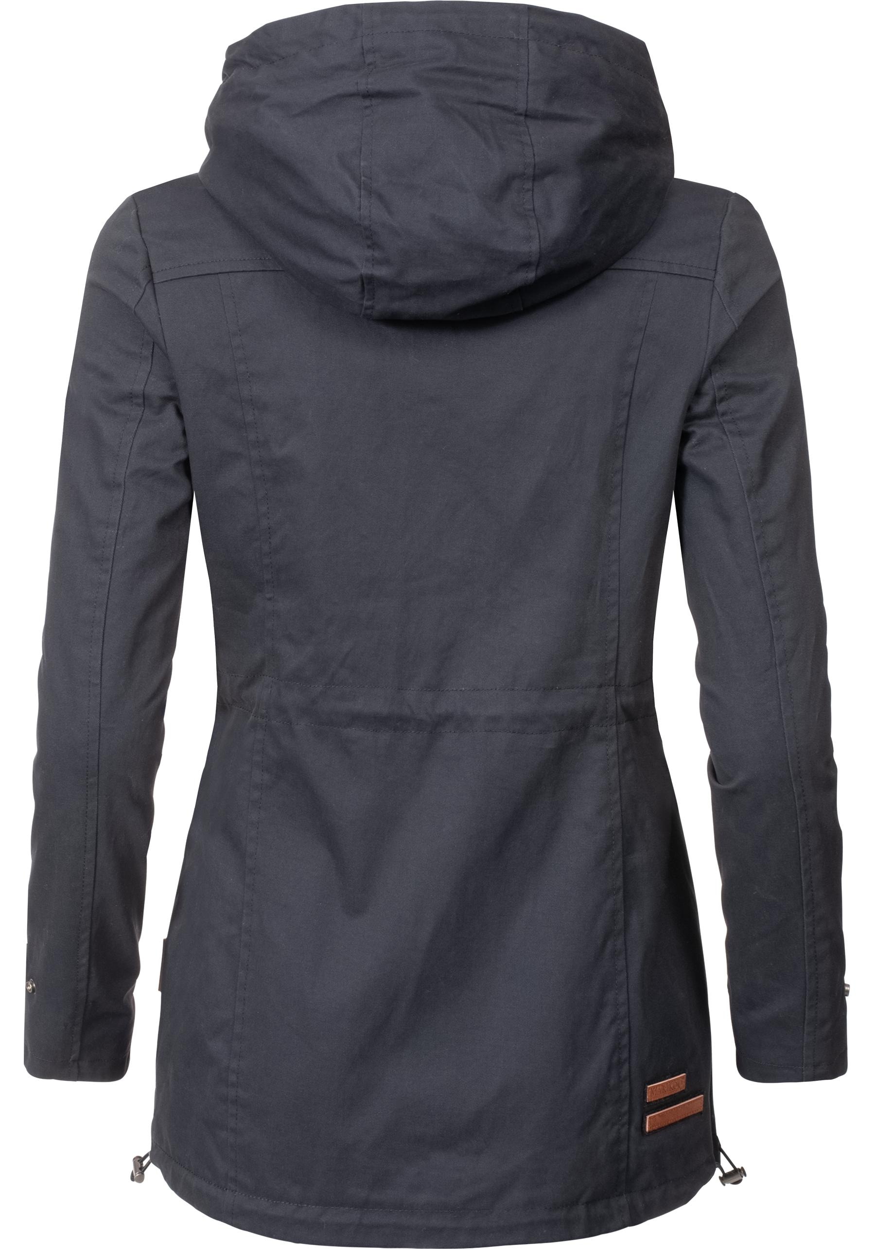 Marikoo Outdoorjacke »Nyokoo«, mit Kapuze, modische Baumwoll Übergangsjacke mit großer Kapuze