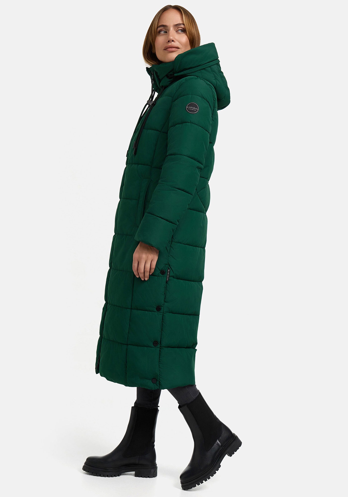 Marikoo Winterjacke »Nadeshikoo XIV«, extra langer Winter Mantel gesteppt
