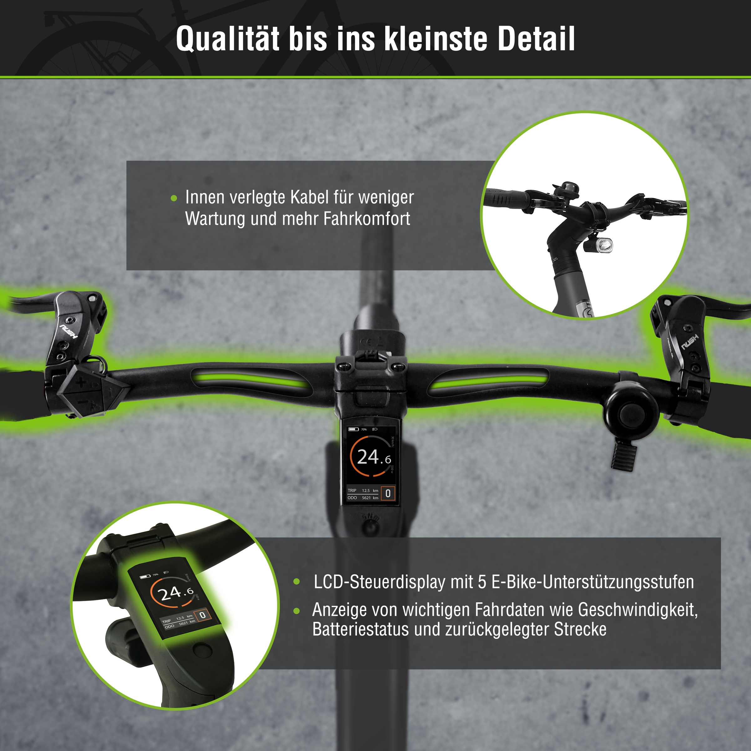 SachsenRad »Cityrad C3M Roma II mit intelligenter Unterstützungsstufe« ohne Schaltung Heckmotor 250 W nur 16KG ohne Gepäckträger und Schutzblech