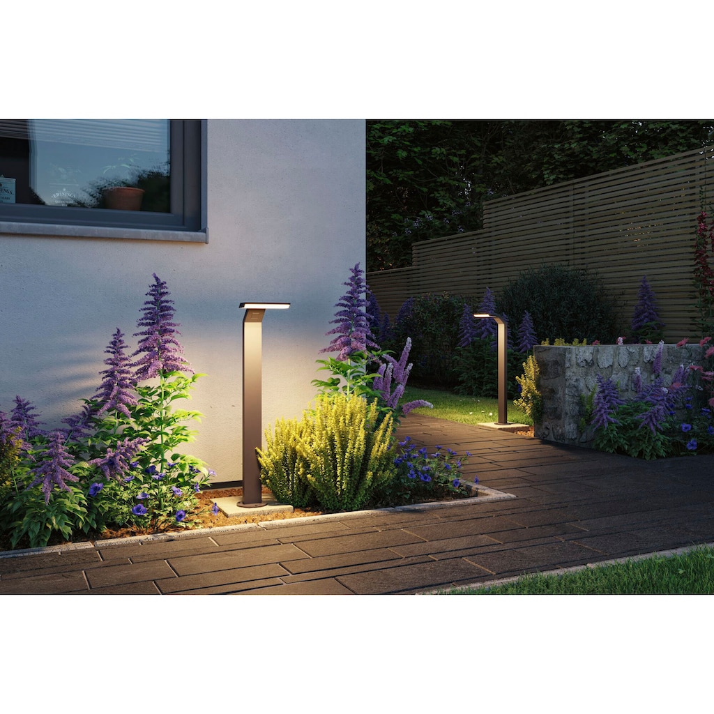 Paulmann LED Gartenleuchte »Zenera 230V Pollerleuchte 3000K anthrazit«, 1 flammig-flammig