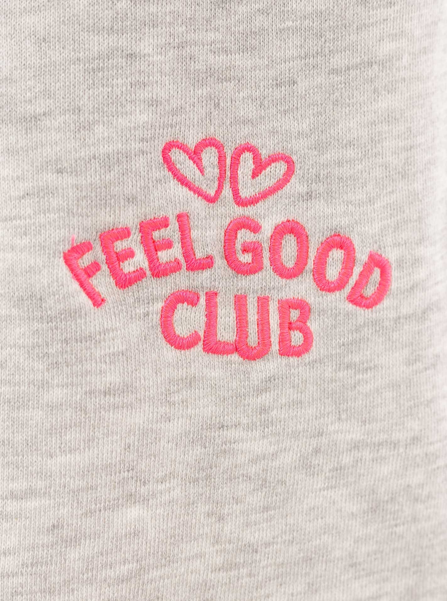Zwillingsherz Sweathose »"Feel Good Club"«  leichtes Sweatmaterial, Stickerei, Eingriffstaschen