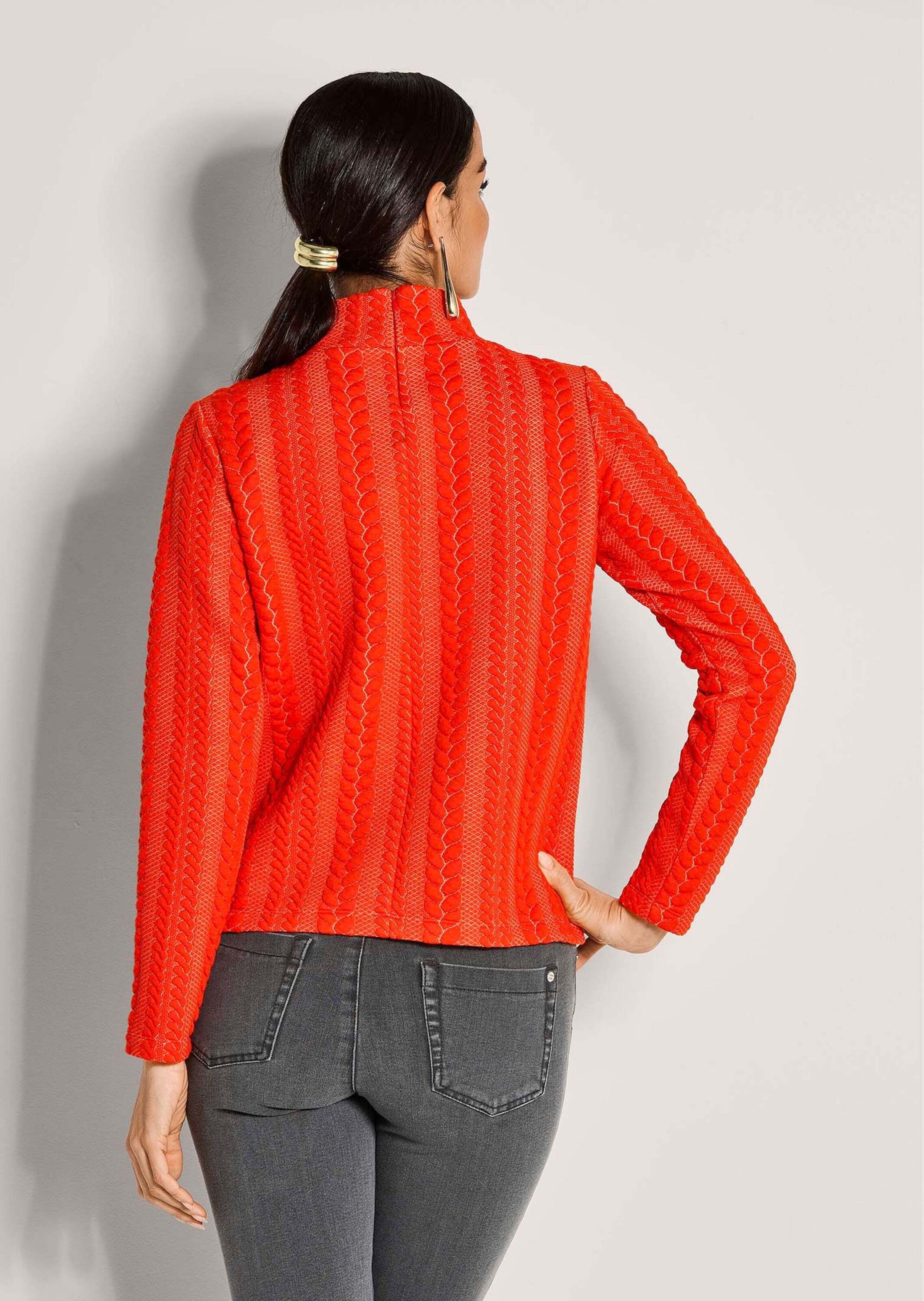 MADELEINE Langarmshirt »Sweatshirt Sweatshirt mit Zopfstruktur«