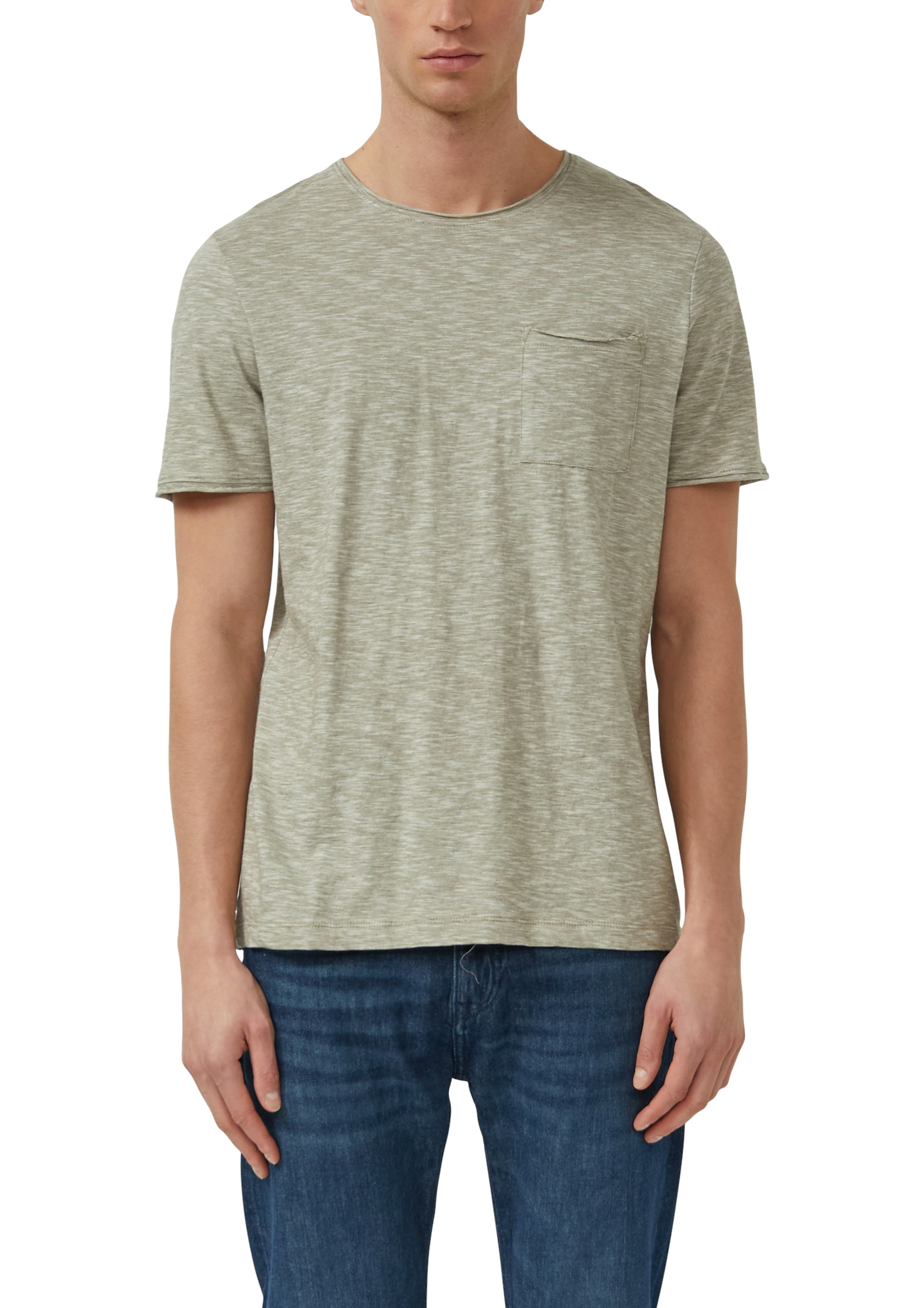 s.Oliver Kurzarmshirt Sommershirt meliert, mit Brusttasche günstig online kaufen