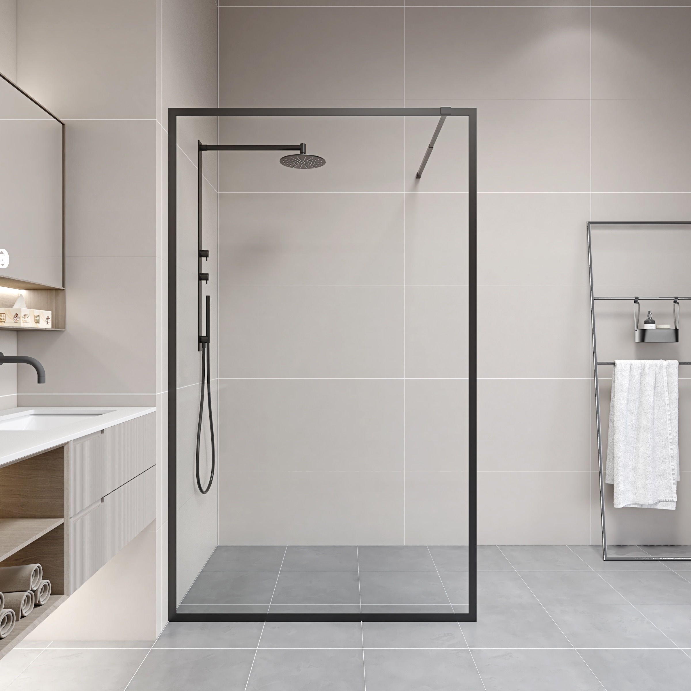 Marwell Walk-in-Dusche »Style« hochwertige Aluminiumprofile