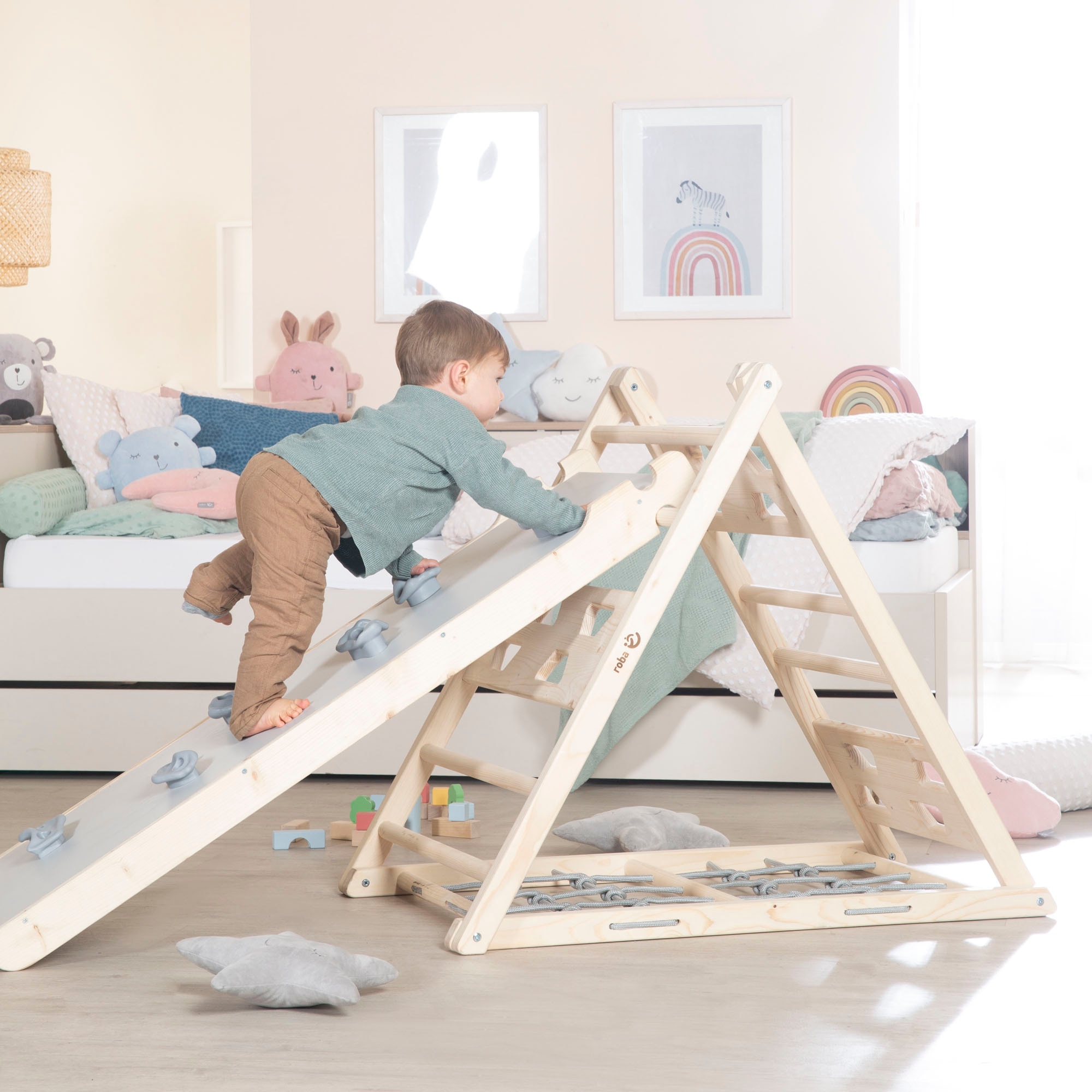 roba® Klettergerüst »Montessori Kletterdreieck« Belastbar bis 50 kg