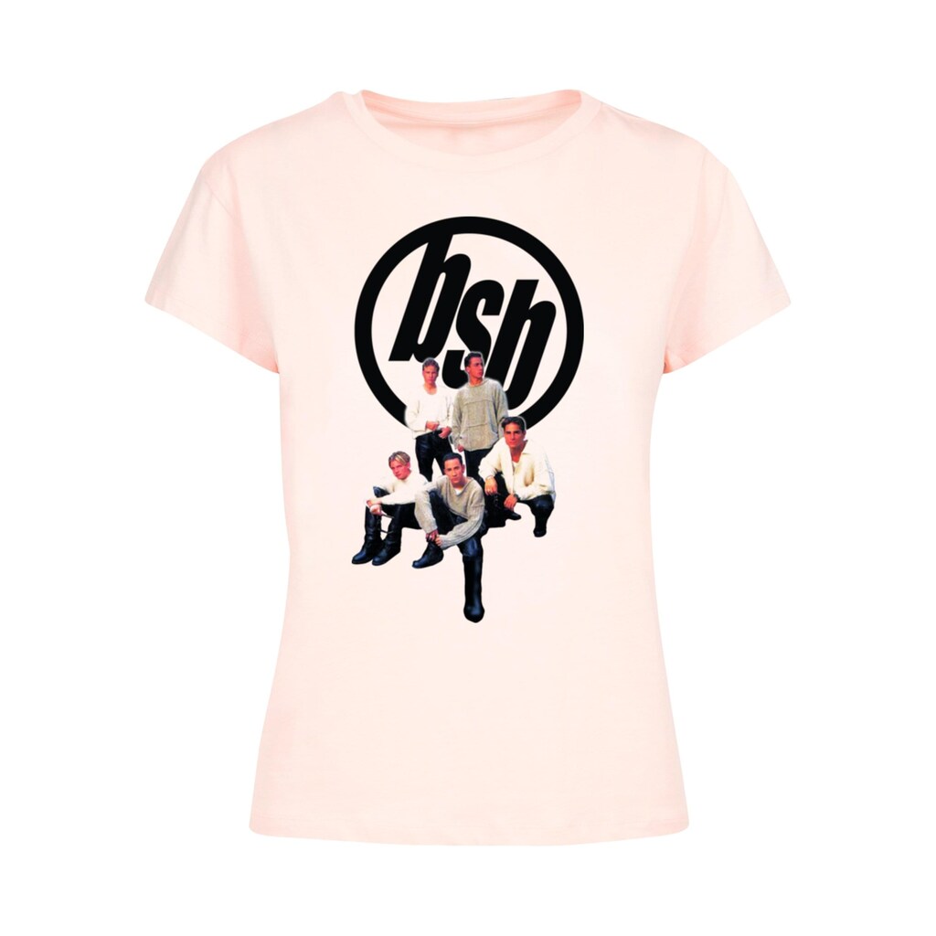Merchcode T-Shirt »Merchcode Damen Ladies Backstreet Boys - Vintage Logo Box Tee«, (1 tlg.)
