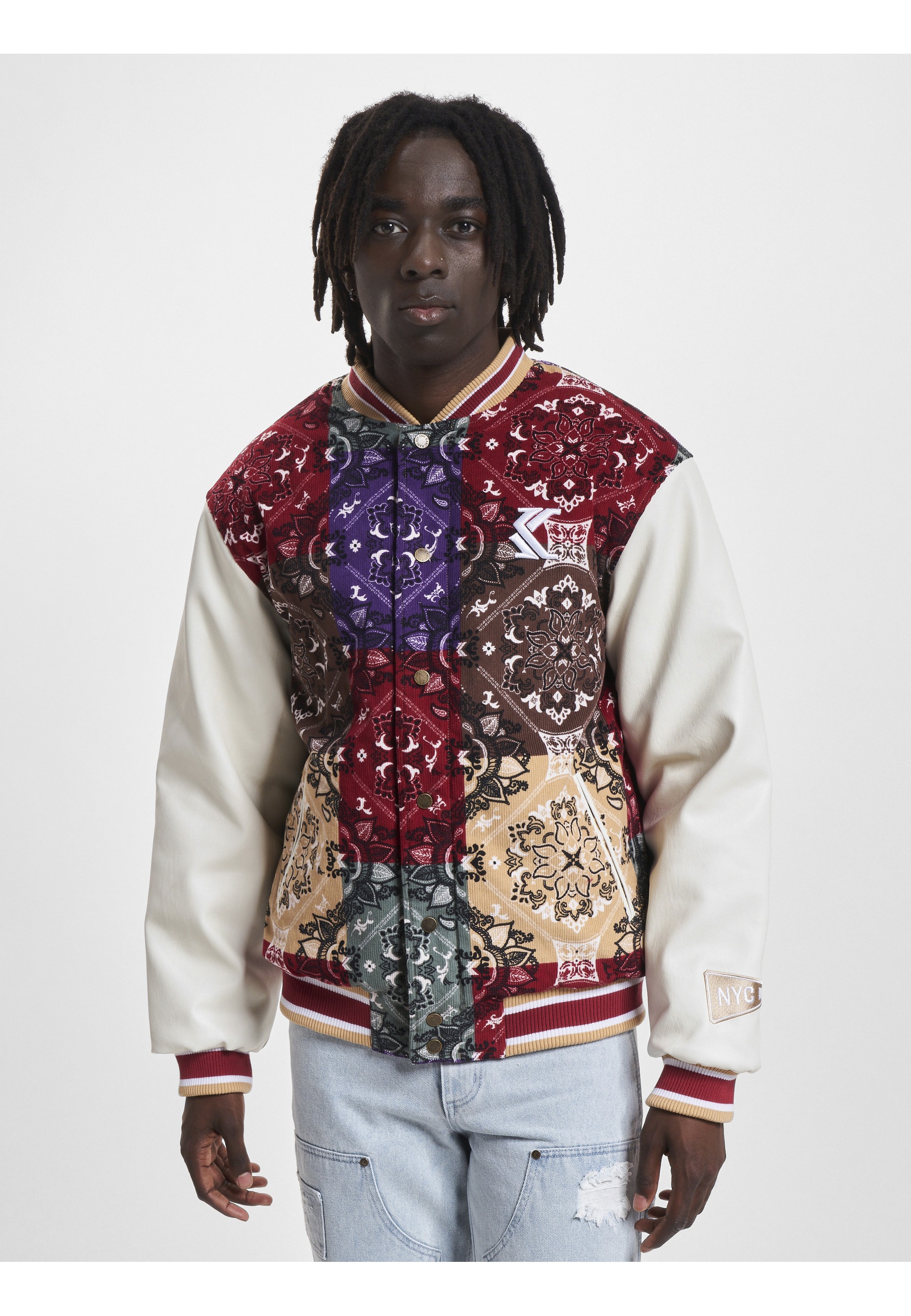 Karl Kani Collegejacke »Karl Kani Herren KM233-046-1 KK OG Block Paisley College Jacket« 1 Stk. tlg. ohne Kapuze