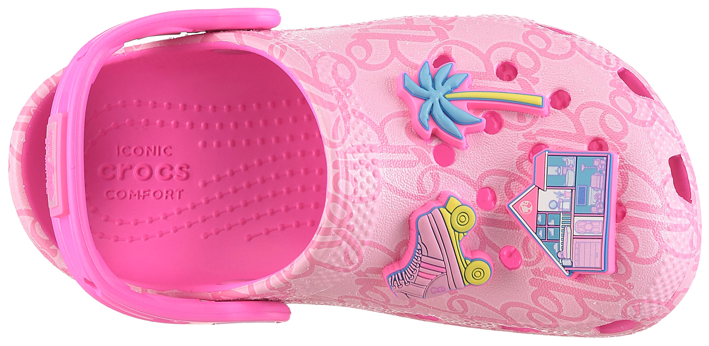 Crocs Clog »Mattel Pink Barbie Cls Clog K«, Barbie Clog, Hausschuh mit Herzchen