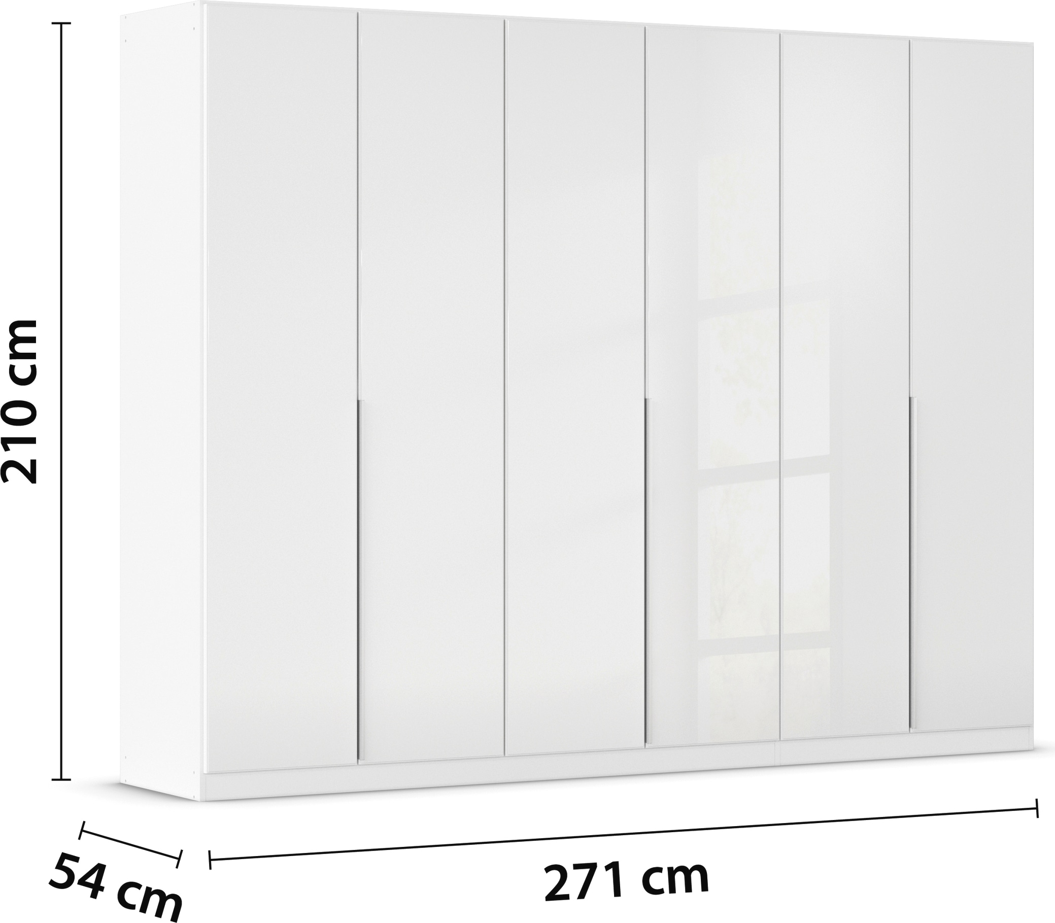 rauch Drehtürenschrank »Kleiderschrank Kleiderschränke Schrank Garderobe AGORDO mit Glasfront«, und durchdachter Innenausstattung