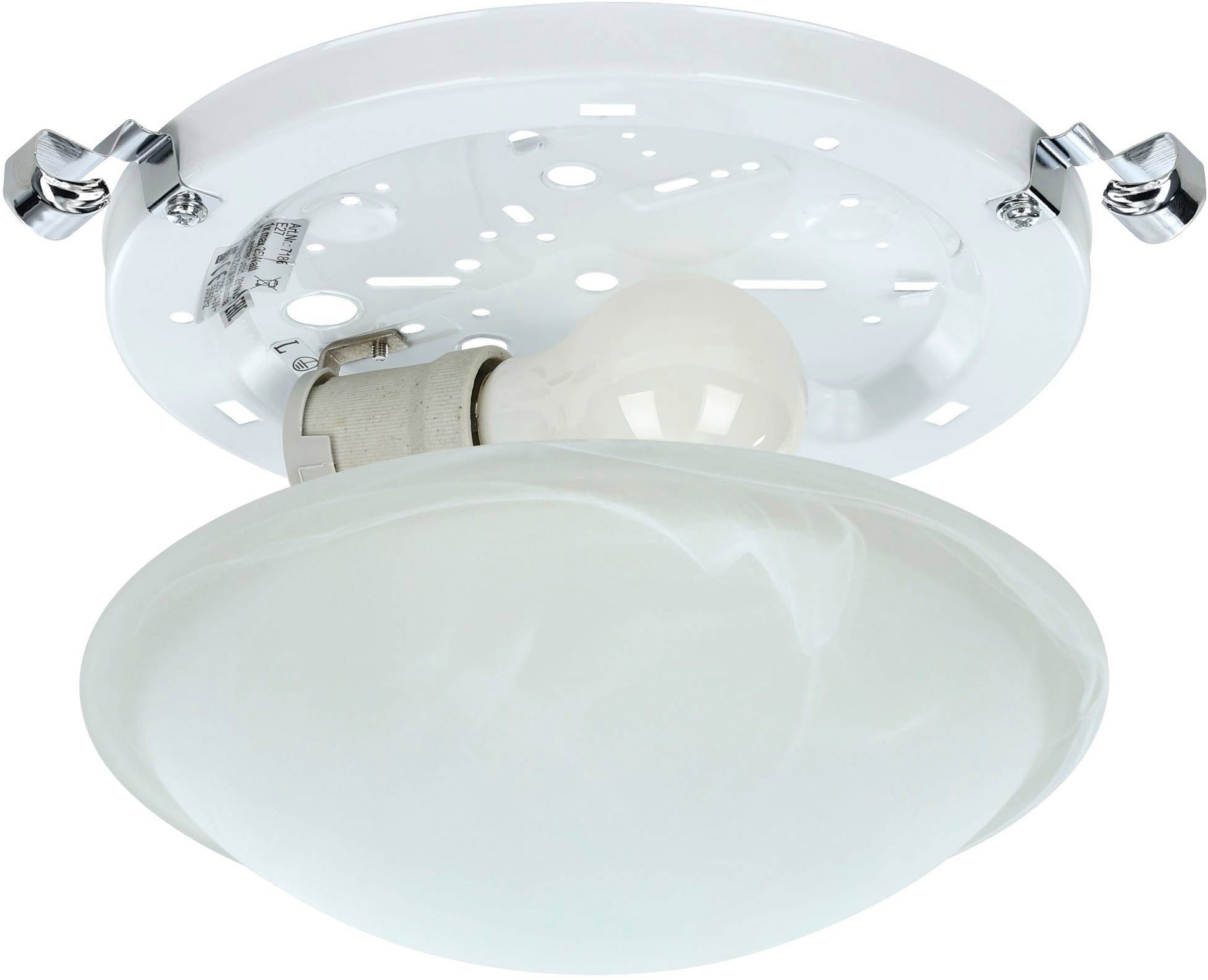 EGLO LED Deckenleuchte »SALOME Deckenlampe, Wohnzimmerlampe, Beleuchtung«, 1 flammig, Leuchtmittel E27 | ohne Leuchtmittel, Deckenleuchte klassisch, aus Metall und Alabaster-Glas, E27, Ø 30 cm