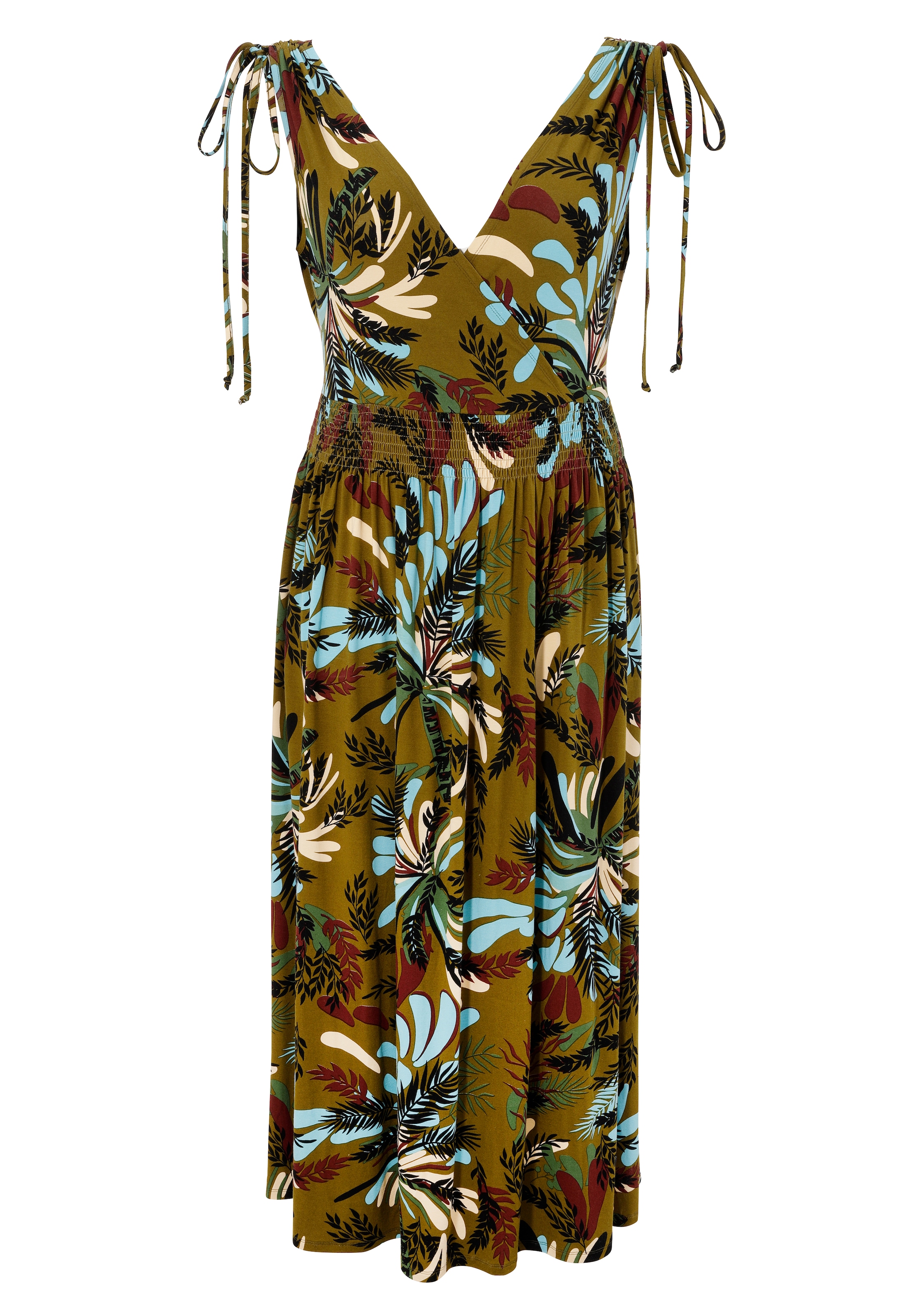 Aniston PLUS Sommerkleid, mit breiten Trägern zum Raffen