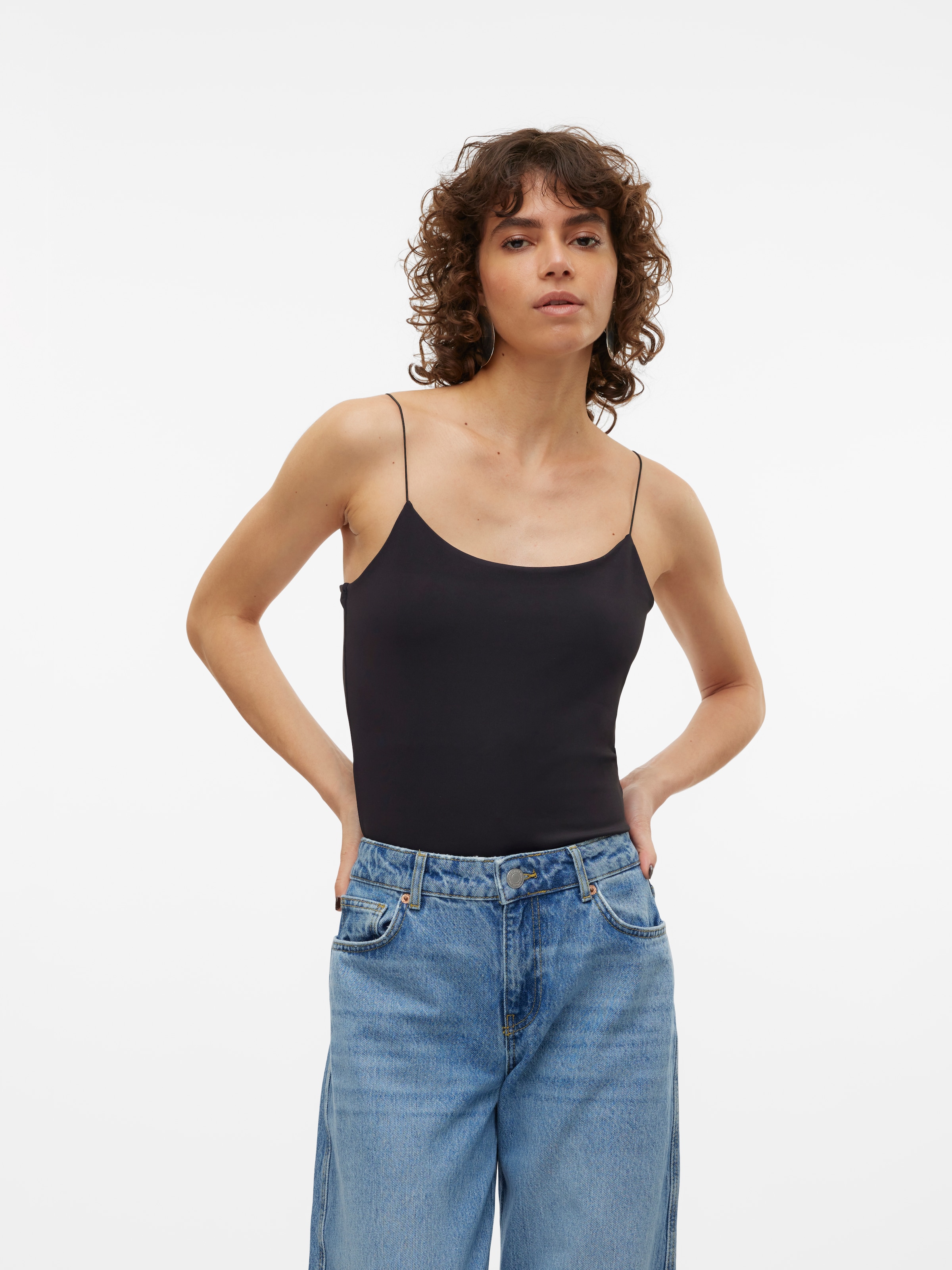 Vero Moda Spaghettitop »VMMILLION SHORT SINGLET TOP JRS NOOS« Materialmix