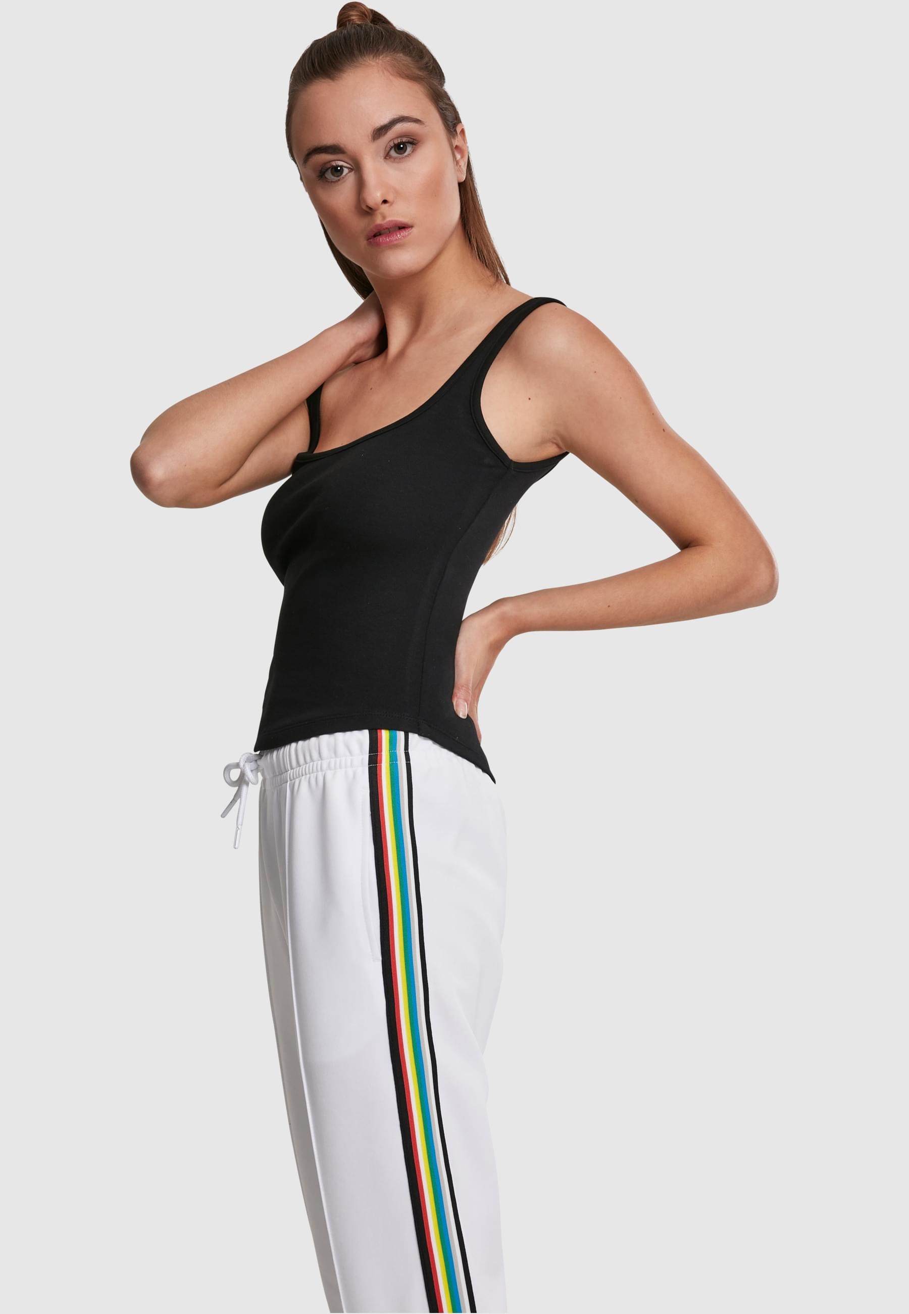 URBAN CLASSICS Muskelshirt »Urban Classics Damen Ladies Wide Neck Top«, (1 tlg.)