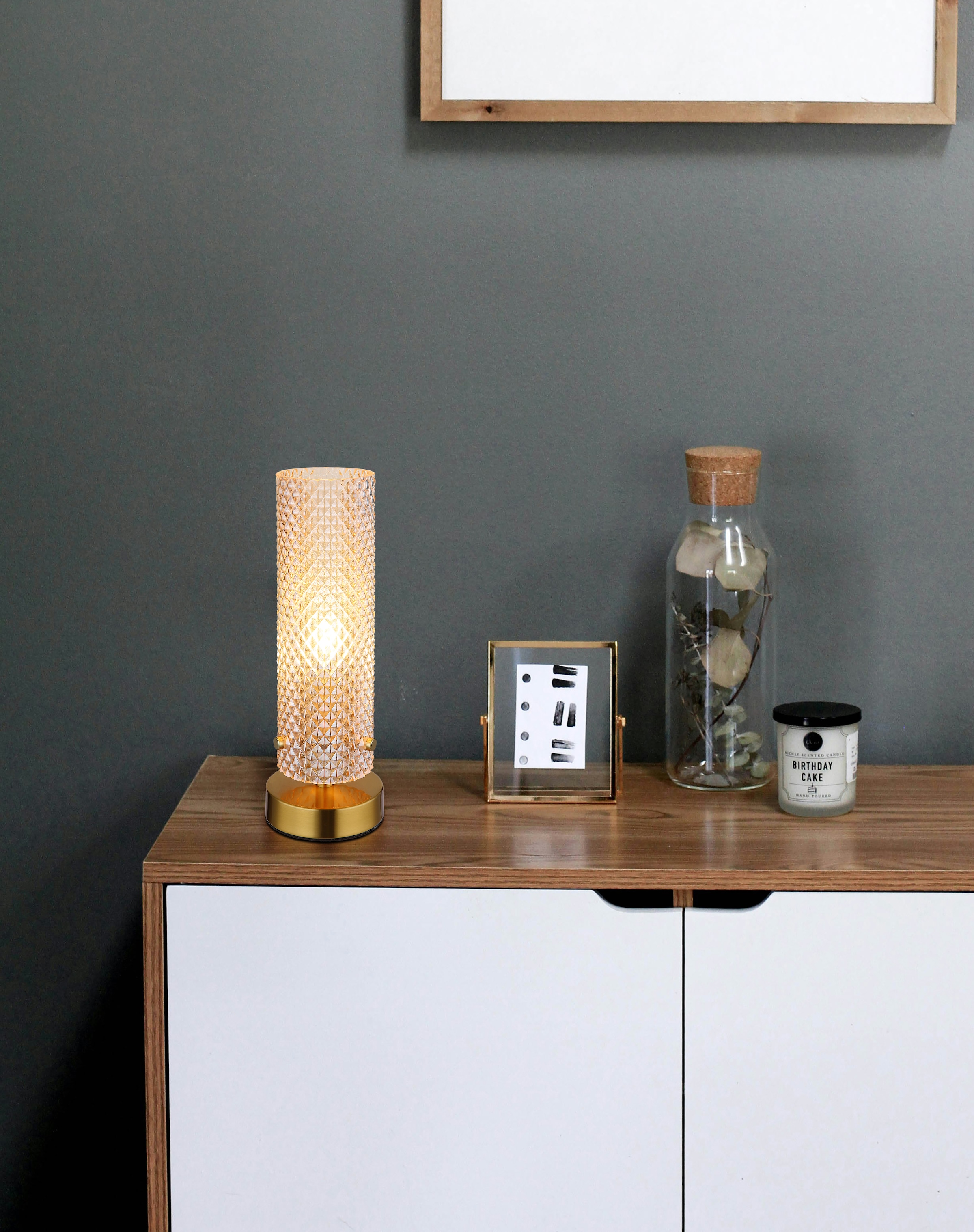 GLOBO LIGHTING Tischleuchte »KAROLO« E14 1 Stk. Tischlampe Nachttischlampe Deko-Tischleuchte Schlafzimmer