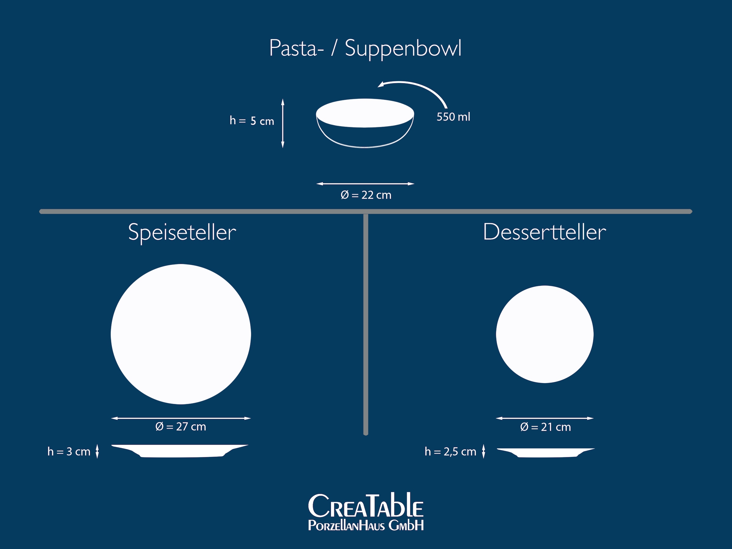 CreaTable Teller-Set »Vesuvio, Tellerset 18-tlg.« Eleganz, Vulkanoptik