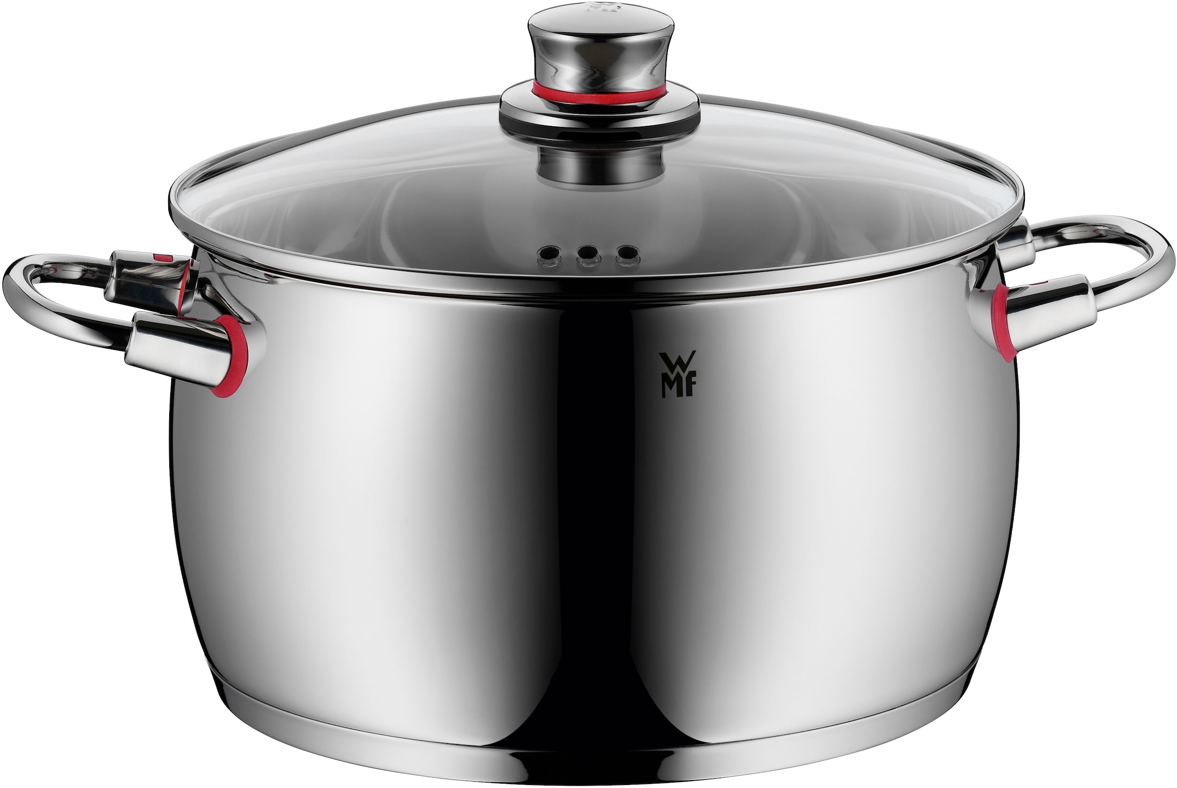 WMF Topf-Set »Quality One«, Cromargan® Edelstahl Rostfrei 18/10, (Set, 11 tlg.), Cool+ Technologie für wärmereduzierte Griffe, breiter Schüttrand