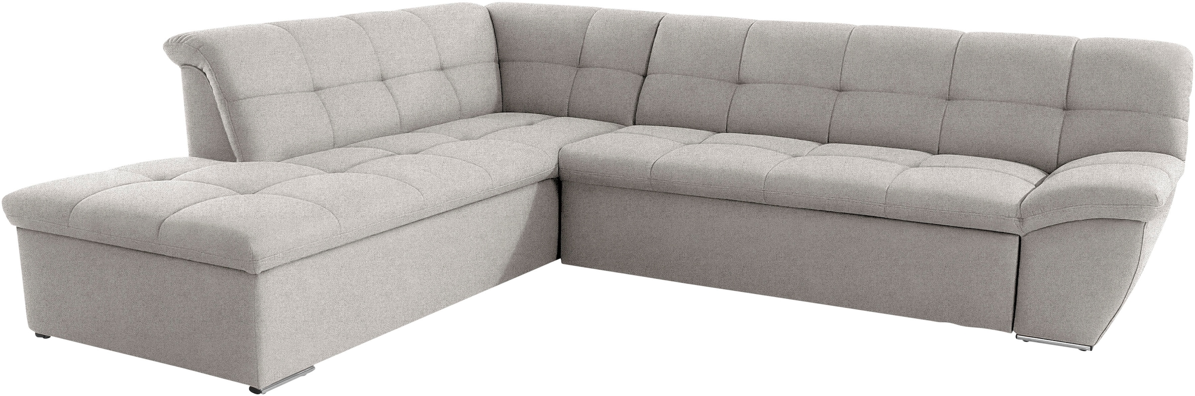 DOMO collection Ecksofa »Lagoa, moderne Sitzheftung, bequem und komfortabel, L-Form«, wahlweise mit Bettfunktion, frei im Raum stellbar, große Farbvielfalt