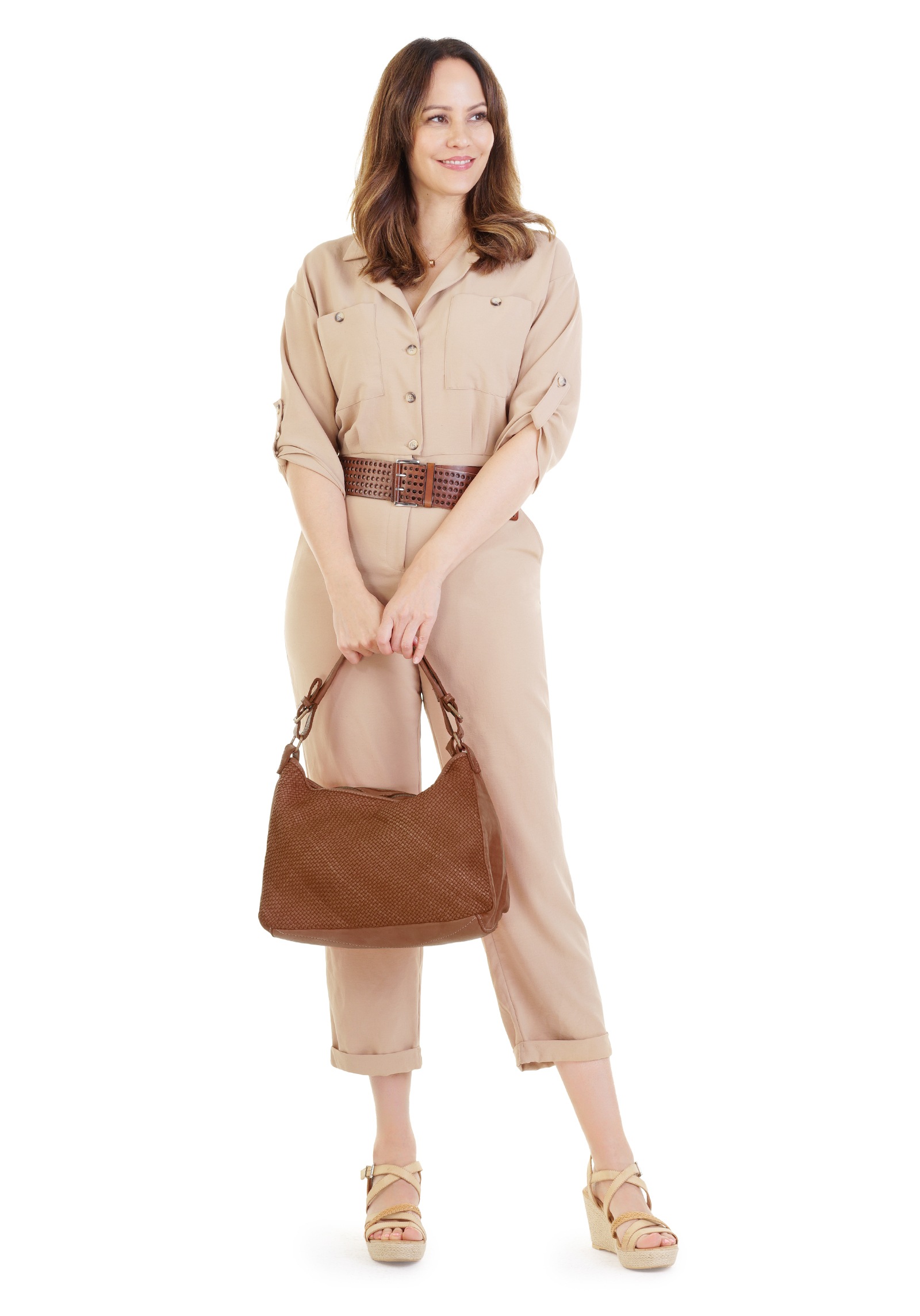 Samantha Look Shopper echt Leder, Made in Italy