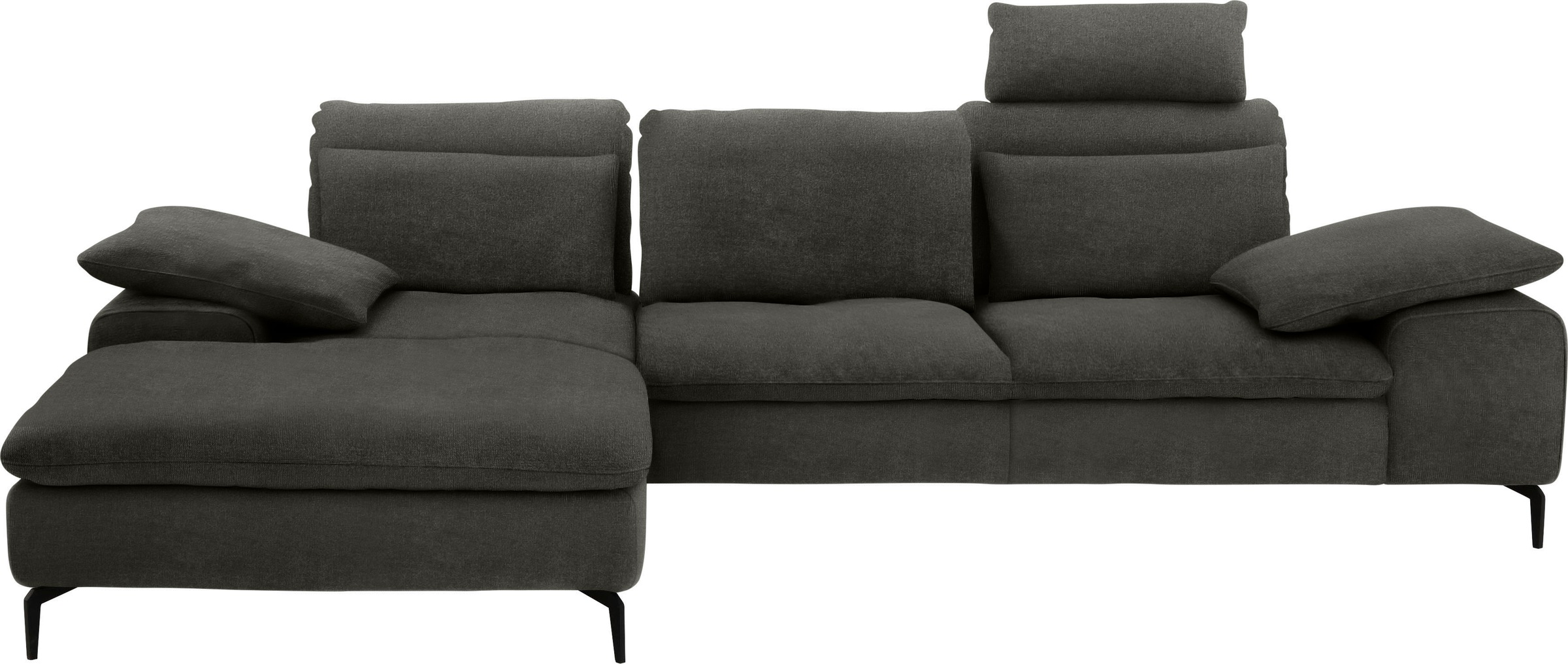 W.SCHILLIG Ecksofa »valentinoo, Designsofa, bequem, elegant und zeitlos, L-Form«, (Set), inklusive Hocker, mit Sitztiefenverstellung, Breite 299 cm