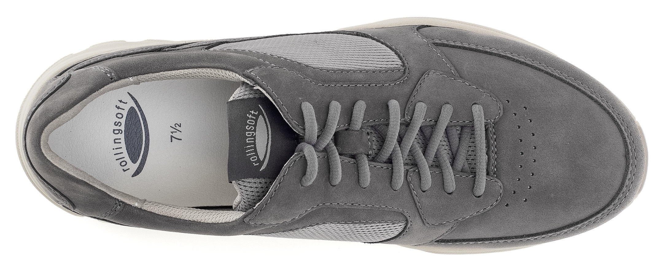 Gabor Rollingsoft Keilsneaker, Freizeitschuh, Halbschuh, Schnürschuh mit Logo an der Ferse, G-Weite