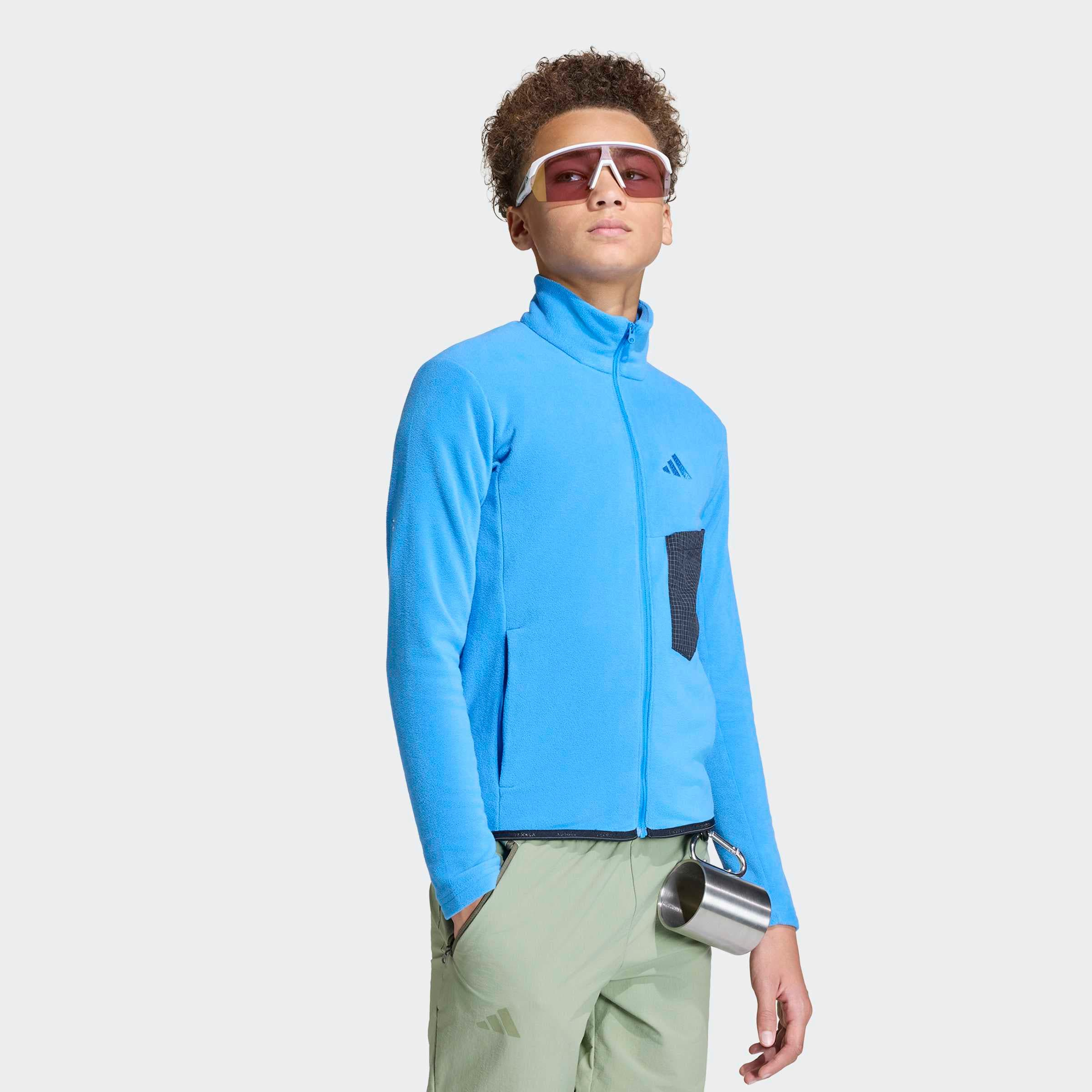 adidas TERREX Fleecejacke »TERREX KIDS MULTI, DURCHGEHENDER REISSVERSCHLUSS« mit Kapuze