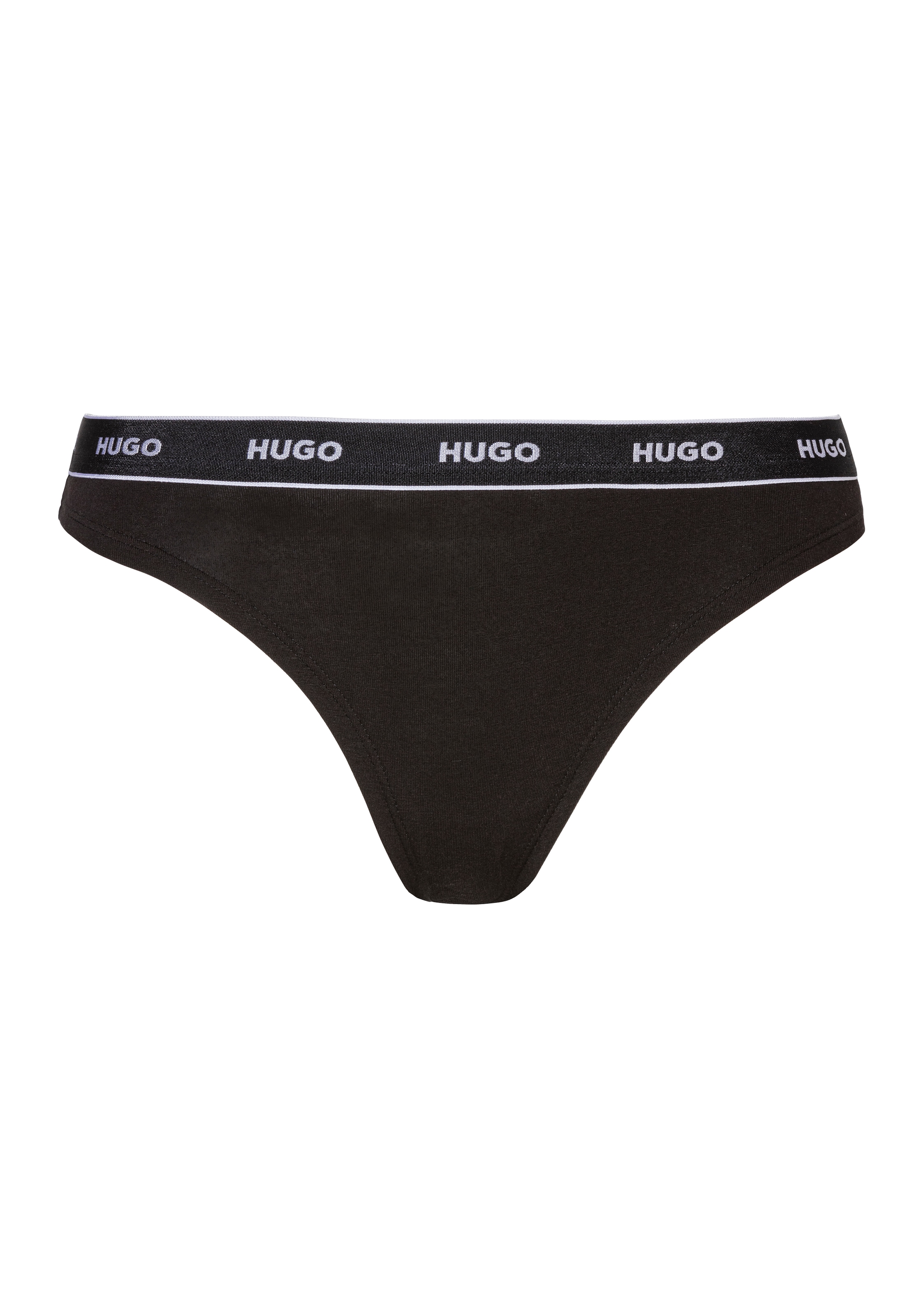 HUGO Underwear T-String, (Packung, 3 St.), mit Logo-Wäschebund