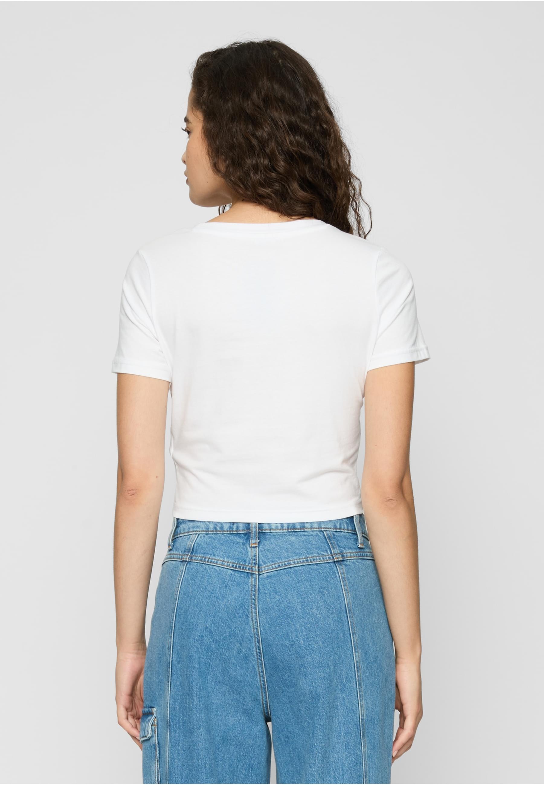 Miss Tee Kurzarmshirt »Miss Tee Damen Badgirls Cropped Tee«, (1 tlg.)