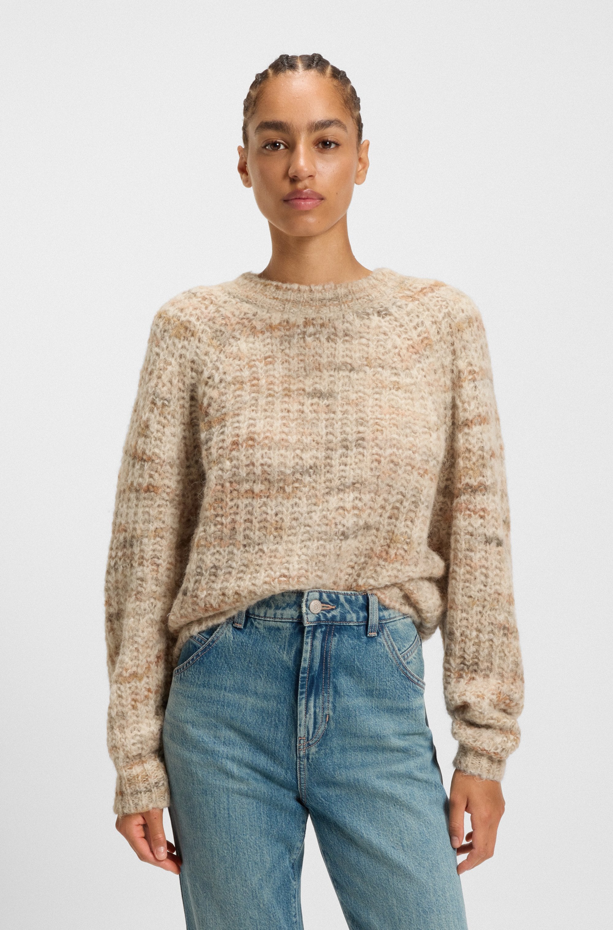 BOSS ORANGE Strickpullover "Fiambella Premium Damenmode", Rundhalsausschnit günstig online kaufen