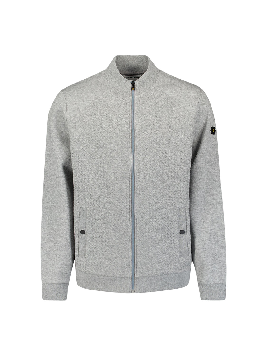 NO EXCESS Sweater »No Excess Jacquard sweatshirt mit Vollreißverschluss«