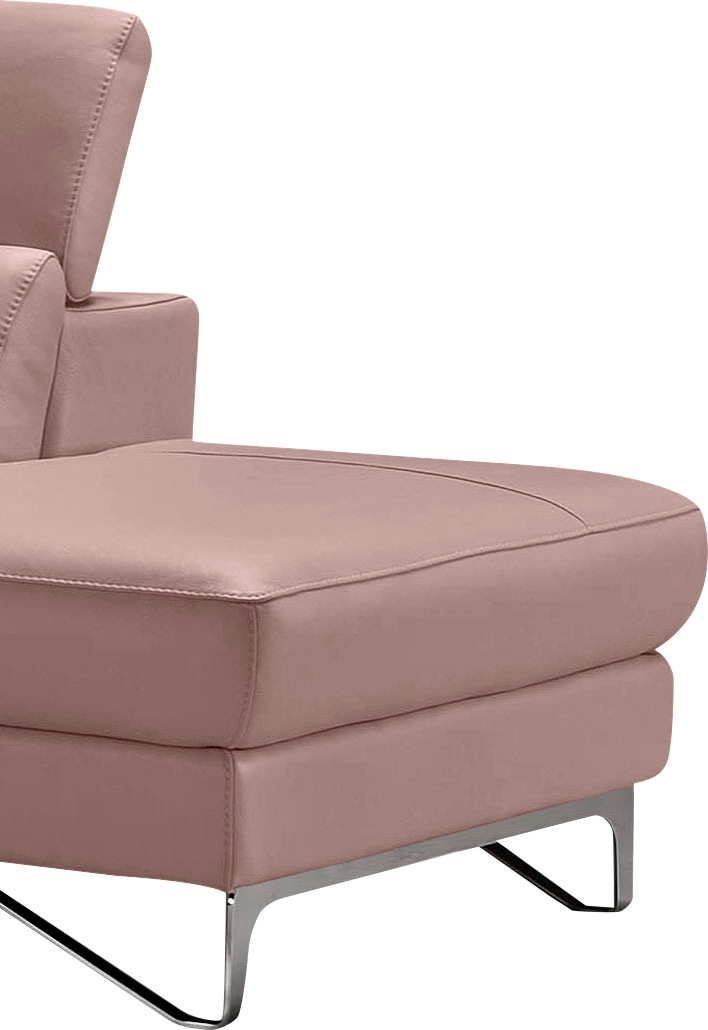 Egoitaliano Ottomane »Princess, elegantes Designsofa mit erstklassigem Sitzkomfort,«, inkl. verstellbarem Kopfteil und edle Designmetallfüße
