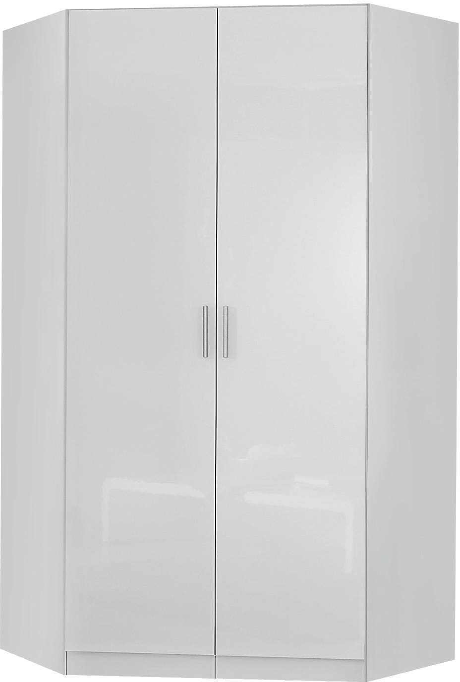 rauch "Kleiderschrank Schrank Eckschrank Ankleide Garderobe CELLE" Schenkelmaß: 117x117 cm, Höhe 197/210 cm, optional mit Spiegel oder Hochglanzfront MADE IN GERMANY