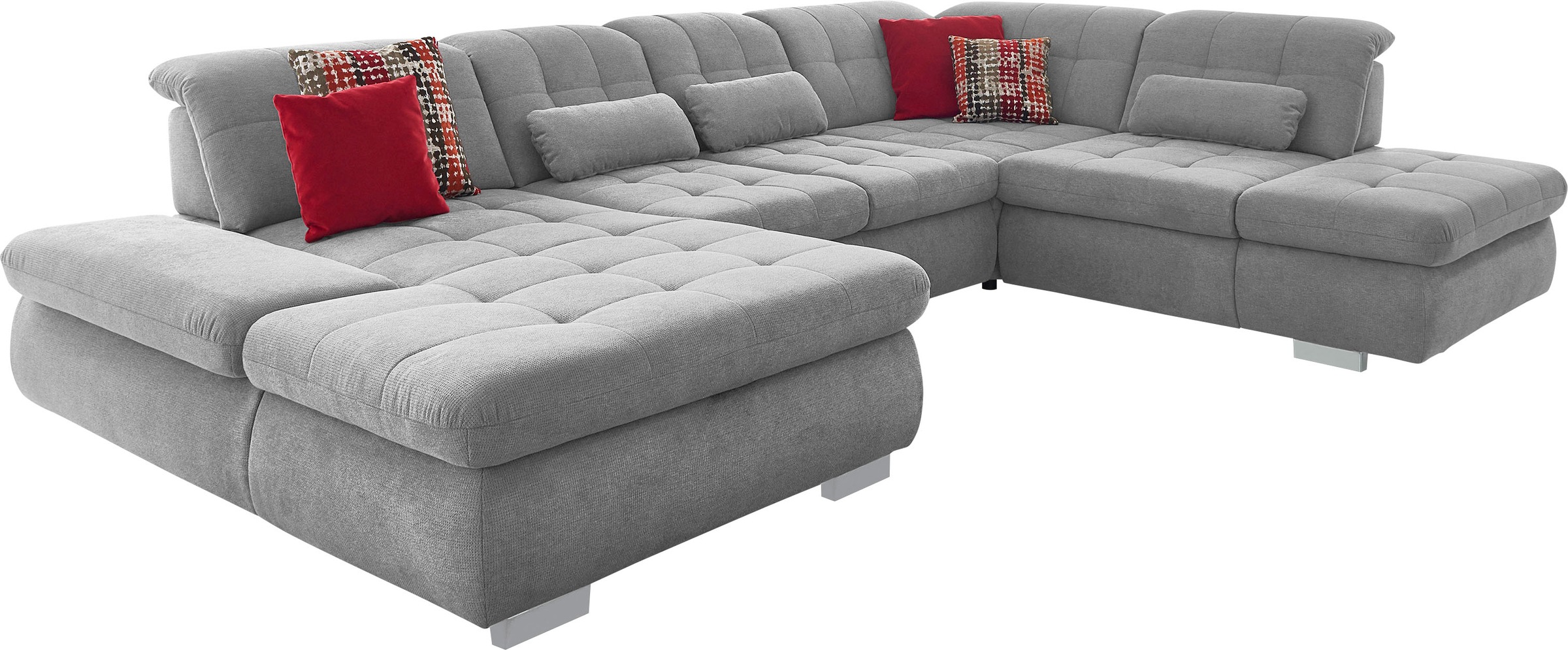 Die PlanBar Ecksofa "MP-IN17004 U-Form", wahlweise mit Funktionen, Federker günstig online kaufen
