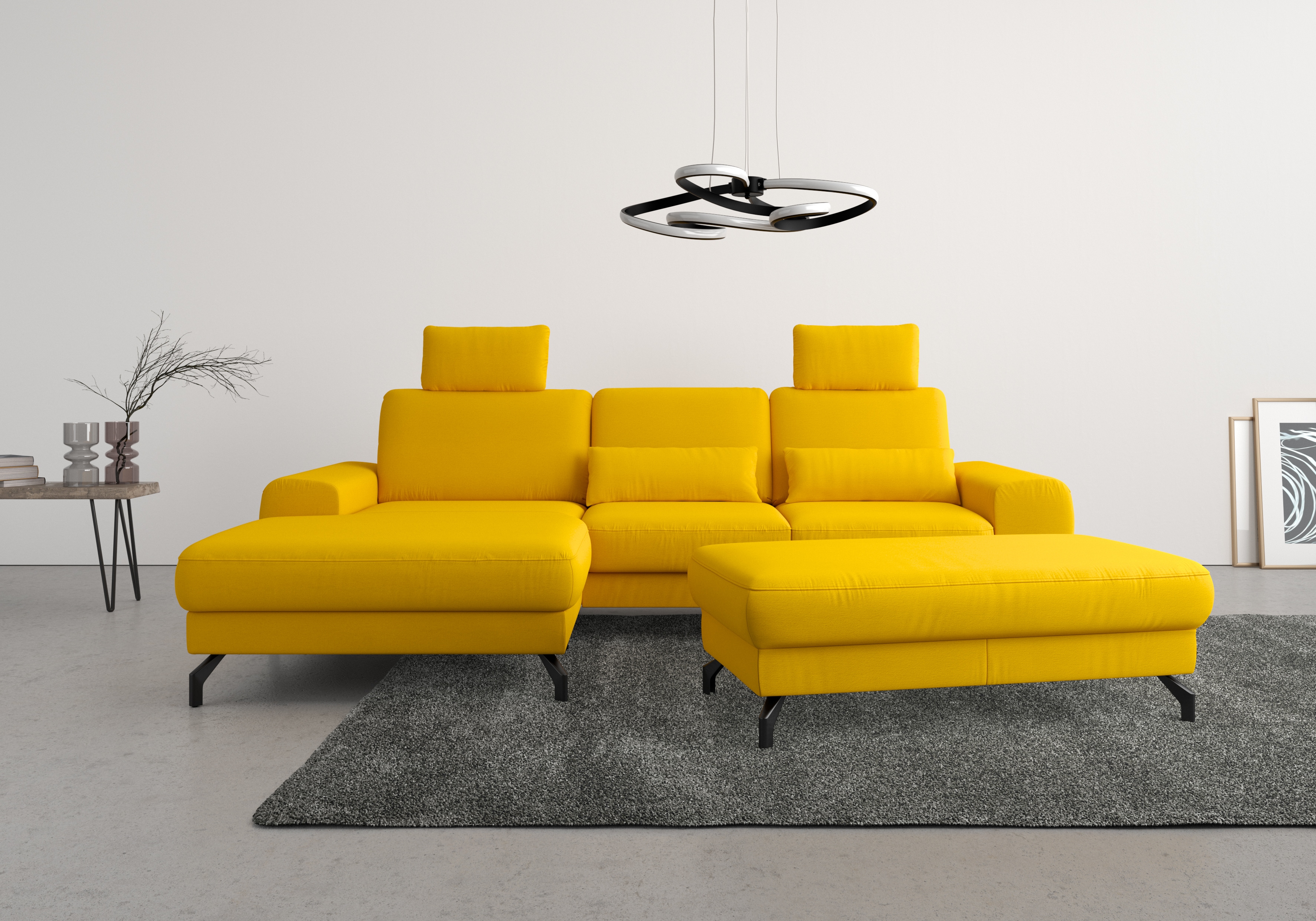 sit&more Ecksofa "Cinturo L-Form" inklusive Sitztiefenverstellung und Federkern, Sitzhöhe 45 cm