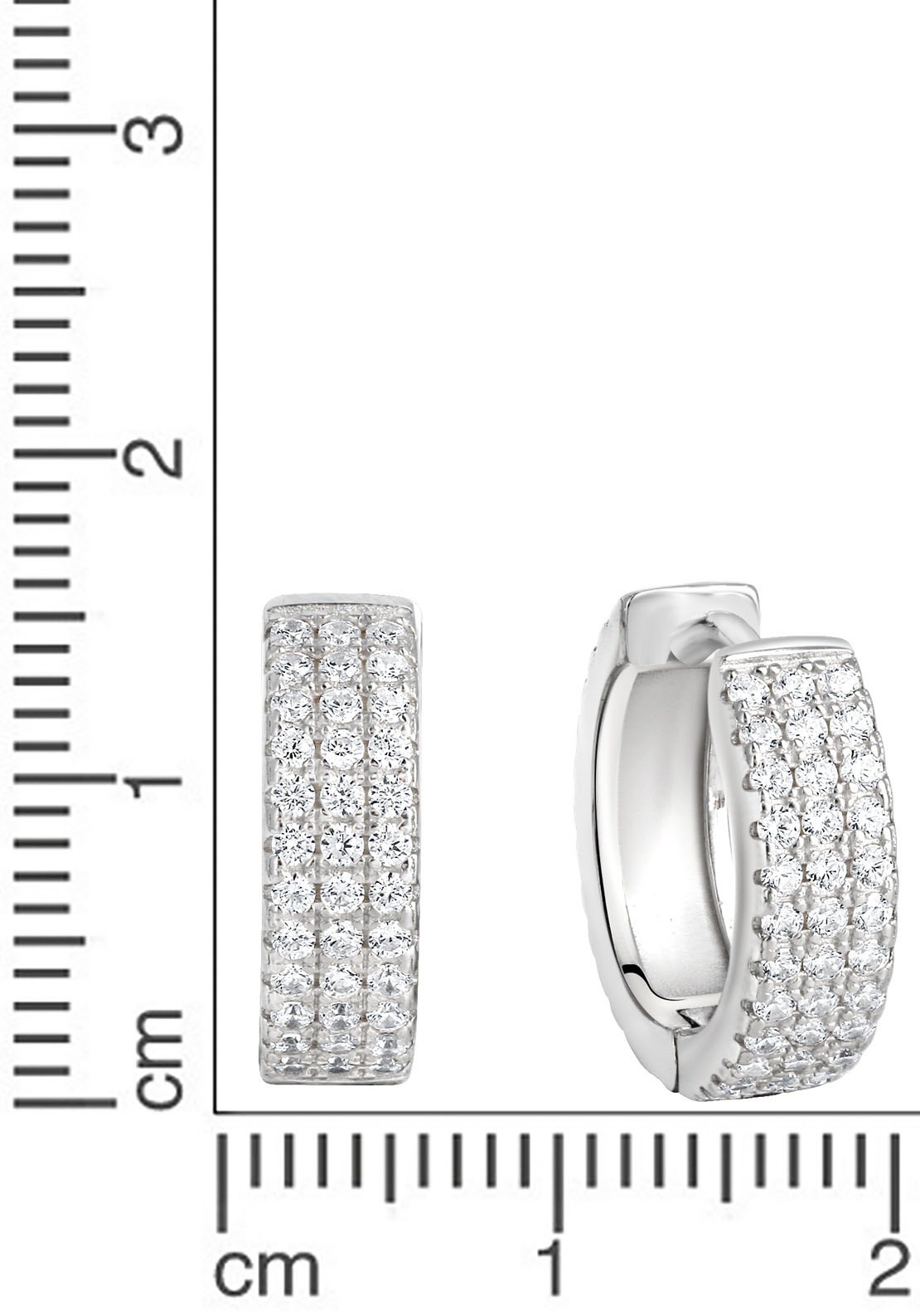 Firetti Paar Creolen »Schmuck Geschenk Silber 925 Ohrschmuck glitzernd«, mit Zirkonia (synth.)