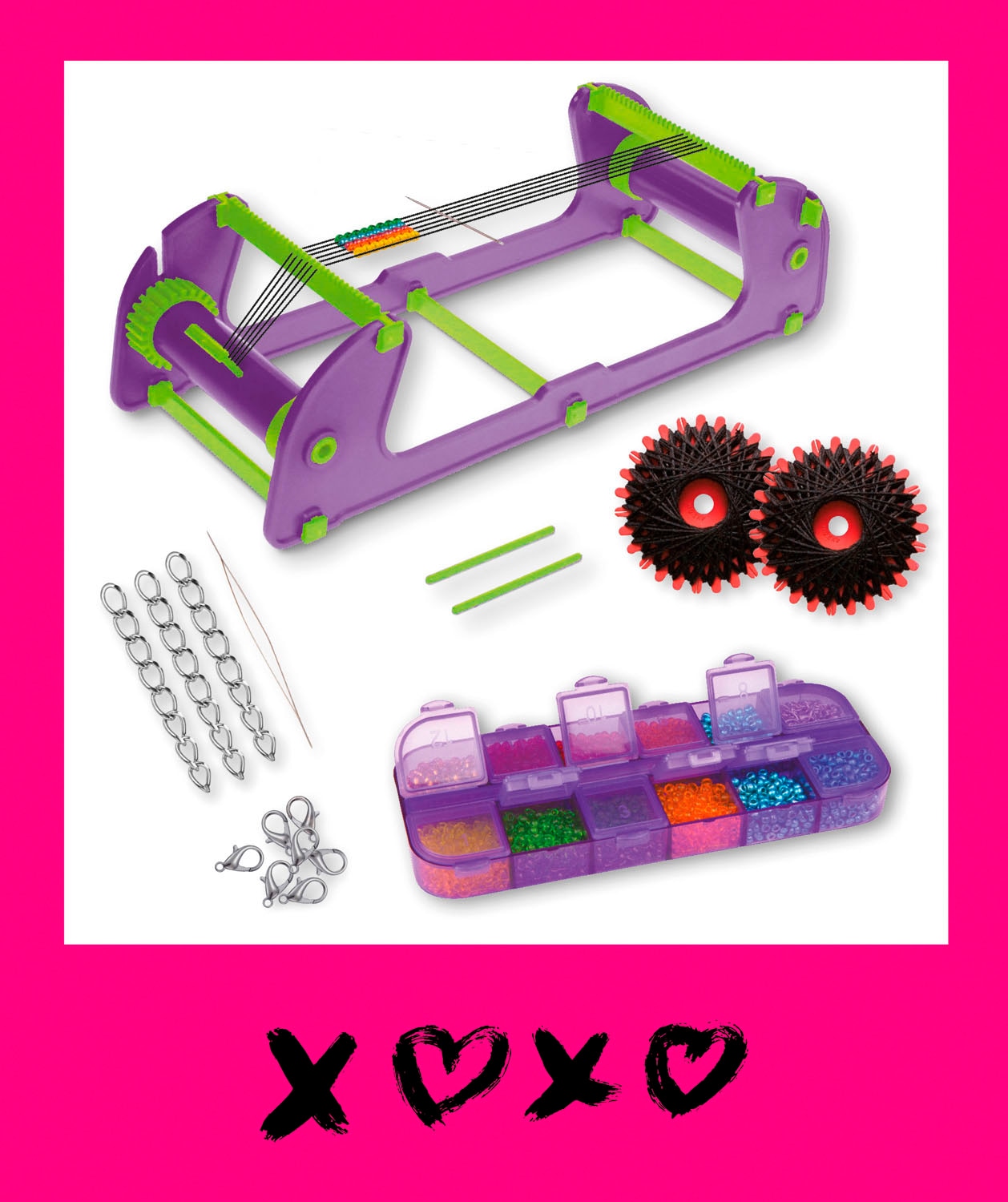 Lena® Kreativset »Rocailles Perlenwebrahmen«, Made in Europe