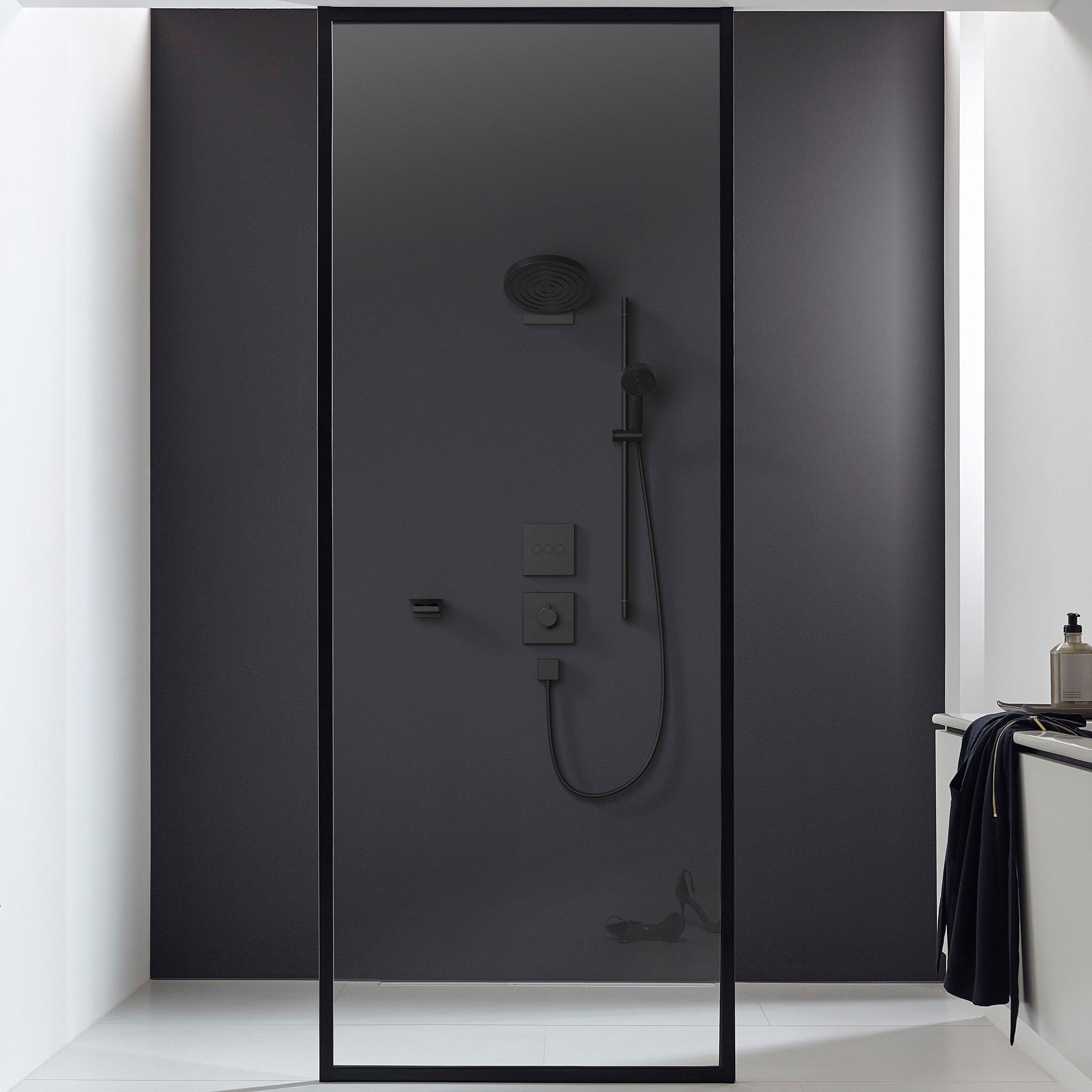 hansgrohe Regenduschkopf »Pulsify S«, (Kopfbrause, Wandanschluss), 26cm, 2 Strahlarten mit Wandanschluss