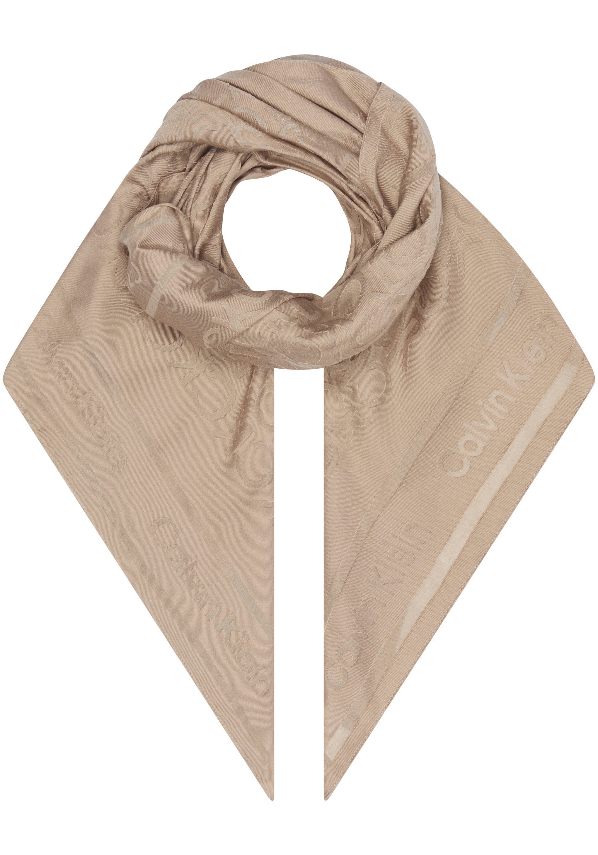 Calvin Klein Schal "BURNOUT MONOGRAM SCARF", CK-Muster, Quadratisches Forma günstig online kaufen