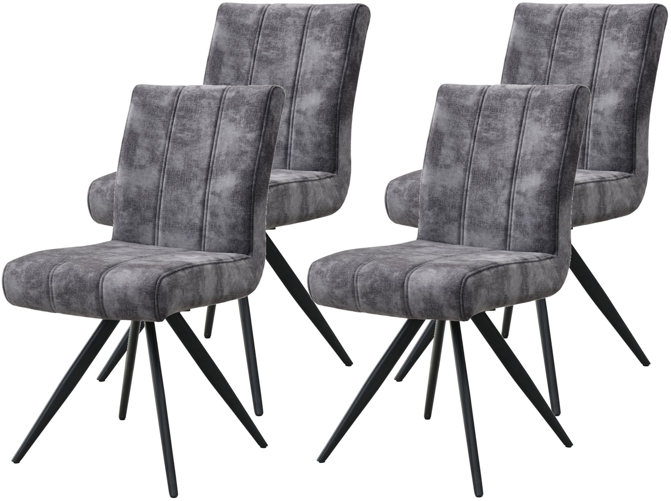 HELA Drehstuhl "PORTO" (Set) 4 Stk.4-Fuß, 360 drehbar, Federkorb, Vintage V günstig online kaufen