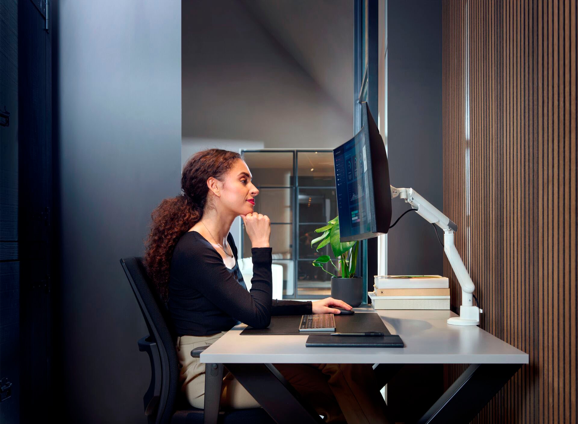 One for All Monitor-Halterung »Design Single«, bis 89 cm Zoll