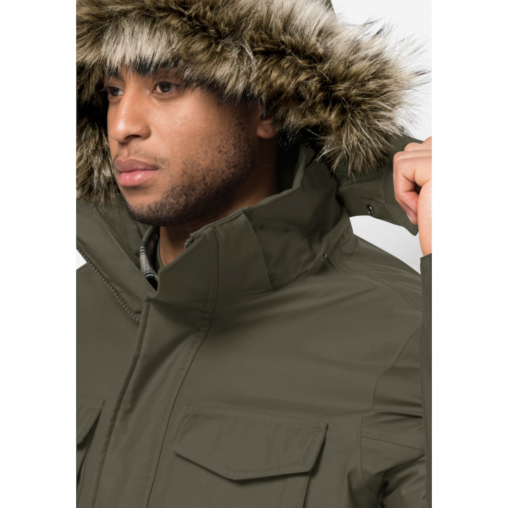 Jack Wolfskin Funktionsparka »WINTERFROST DOWN PARKA M«, mit Kapuze